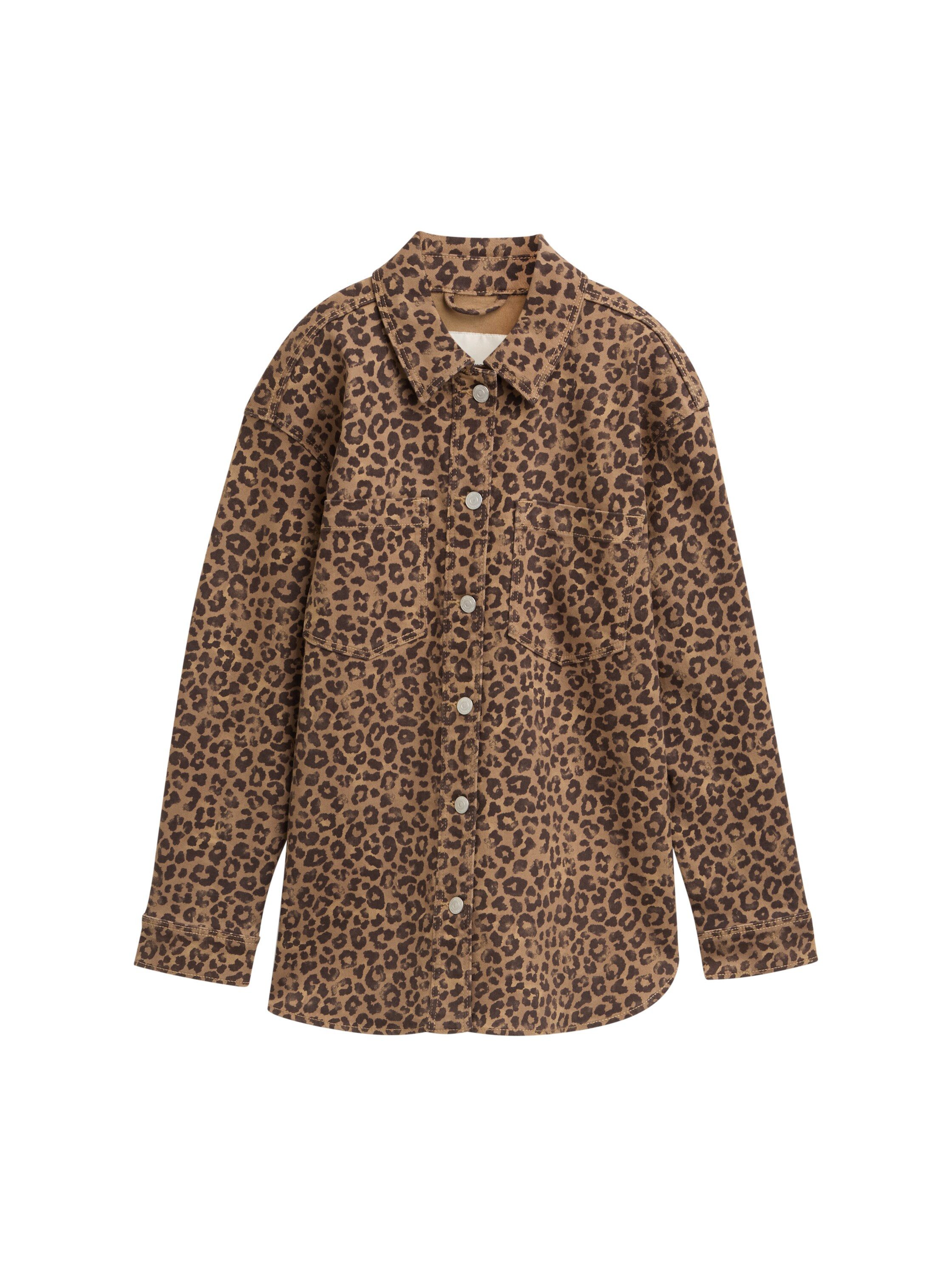 Tom Tailor Denim Blouse met lange mouwen met animal-print