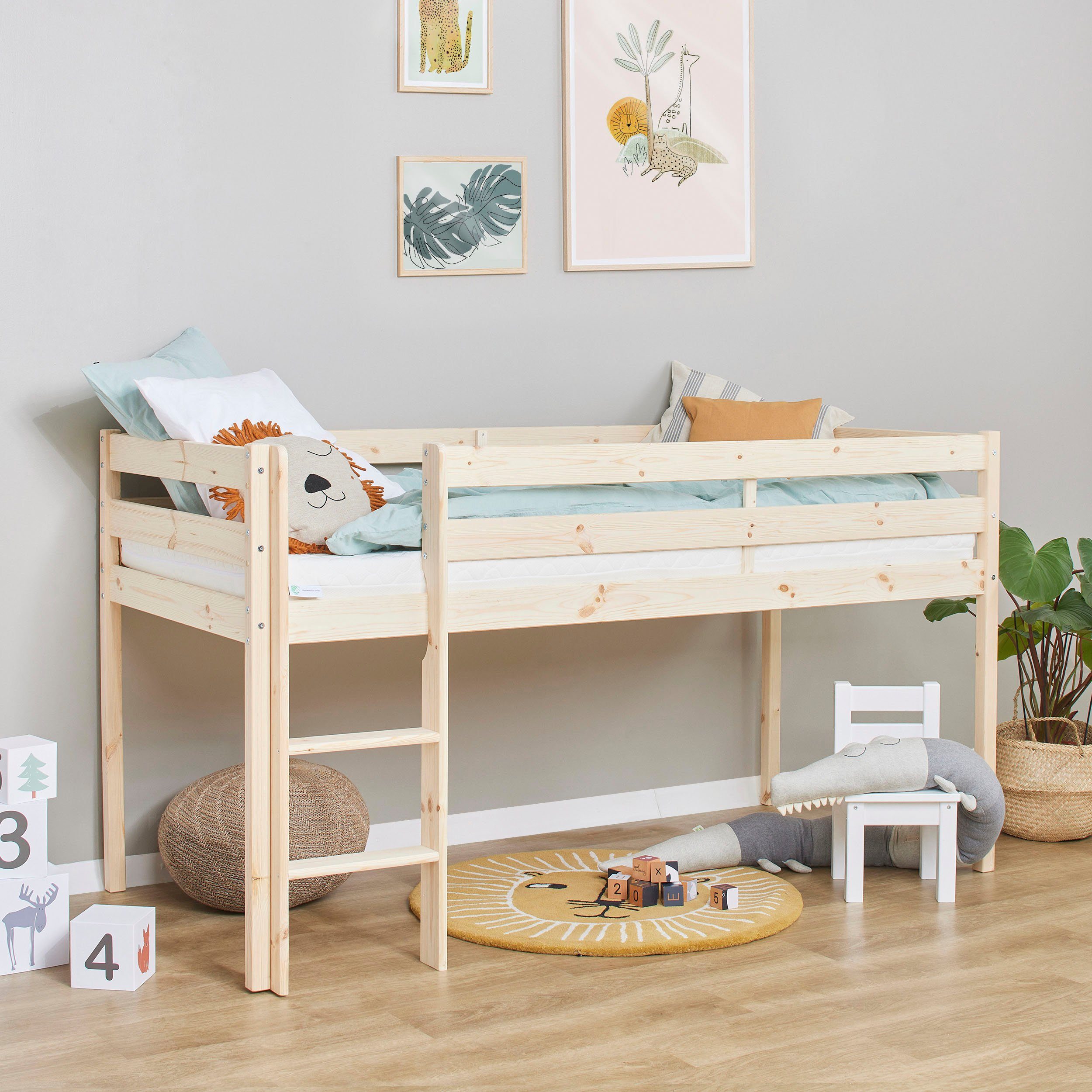 Hoppekids Speelbed ECO COMFORT, hoogslaper, deelbaar in 2 eenpersoonsbedden