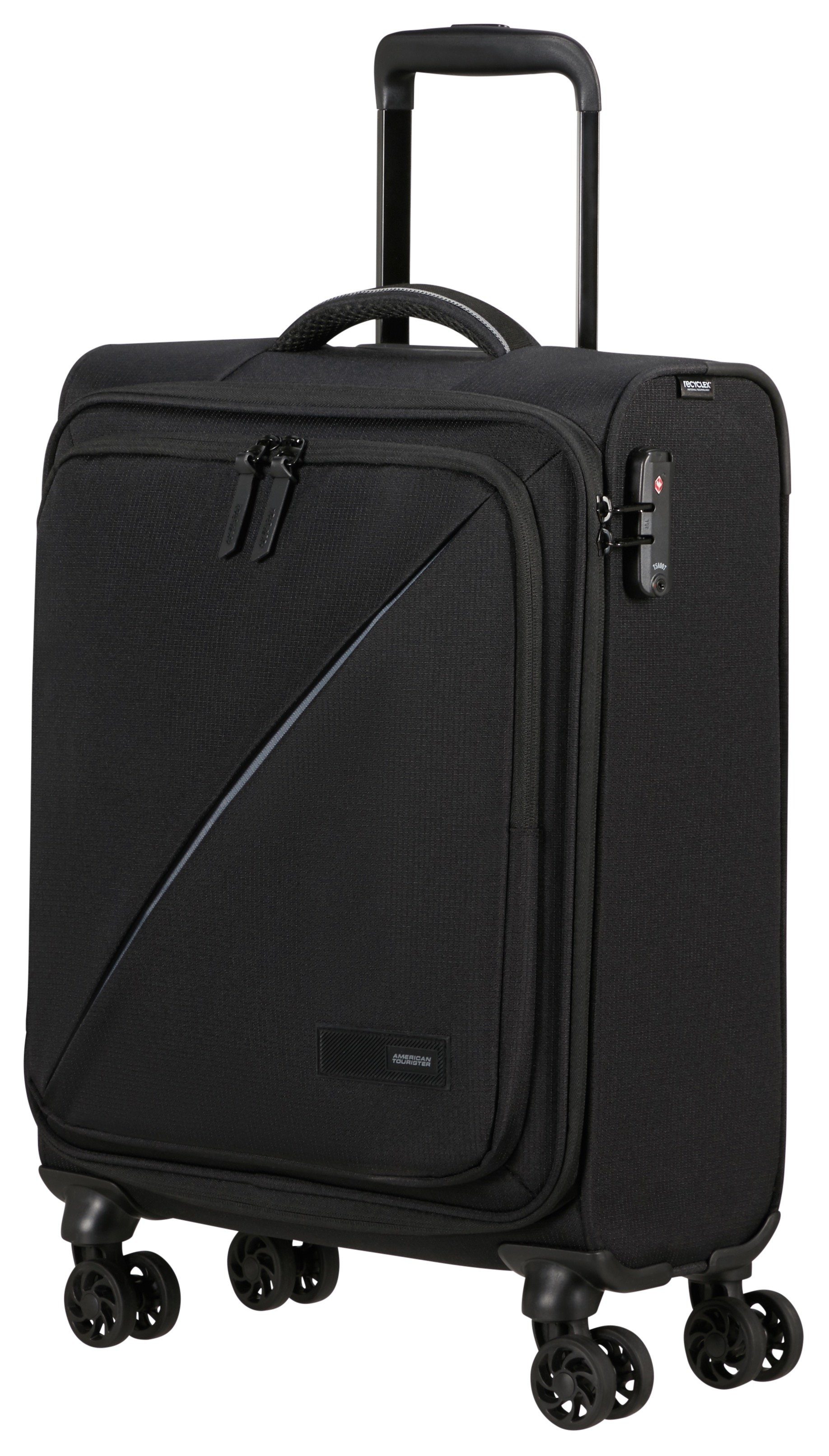 American Tourister Trolley (handbagage) TAKE2CABIN 55 cm harbor blue Handbagage-koffer reisbagage zachte koffer TSA-cijferslot
