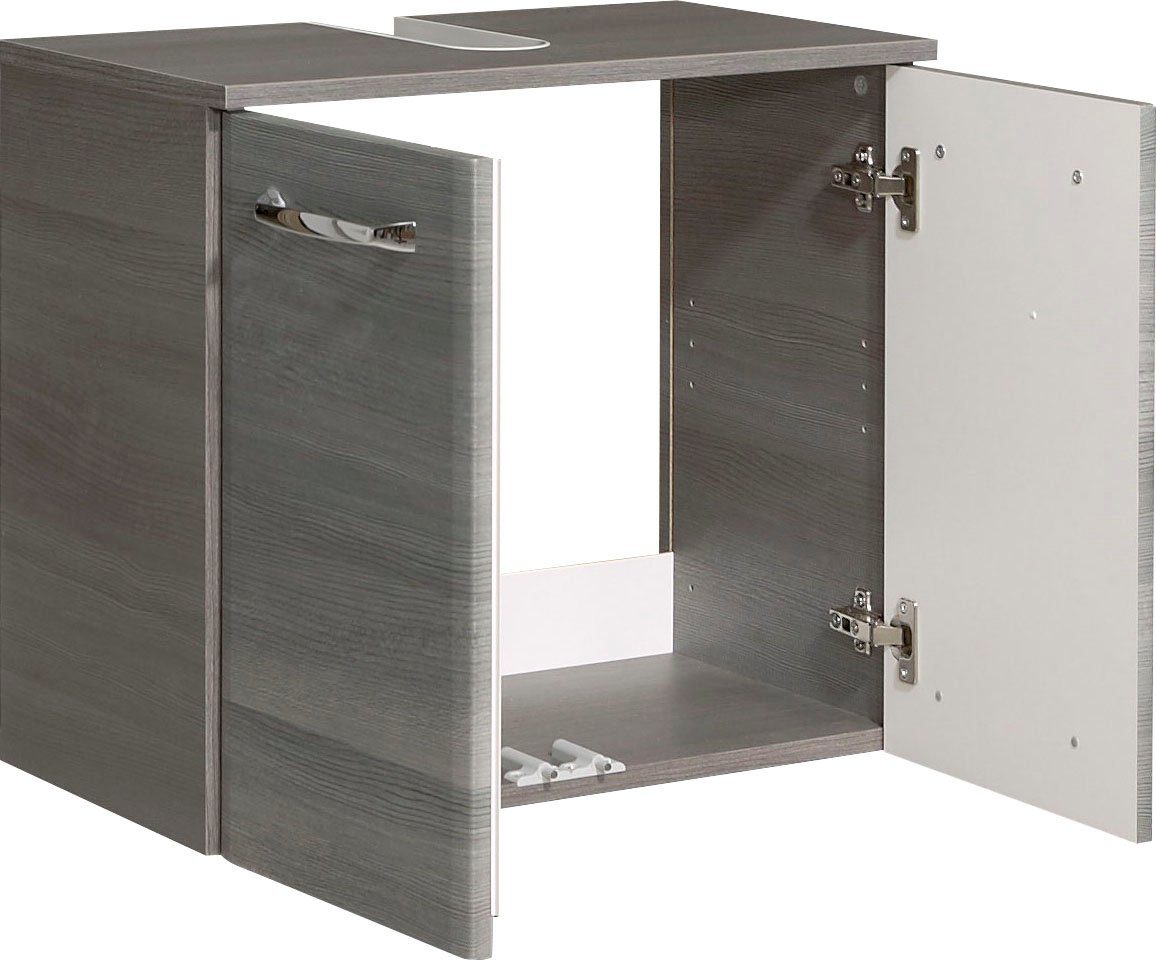 Saphir Wastafelonderkast Quickset wastafelonderkast met 2 deuren, afvoeropening, 60 cm breed