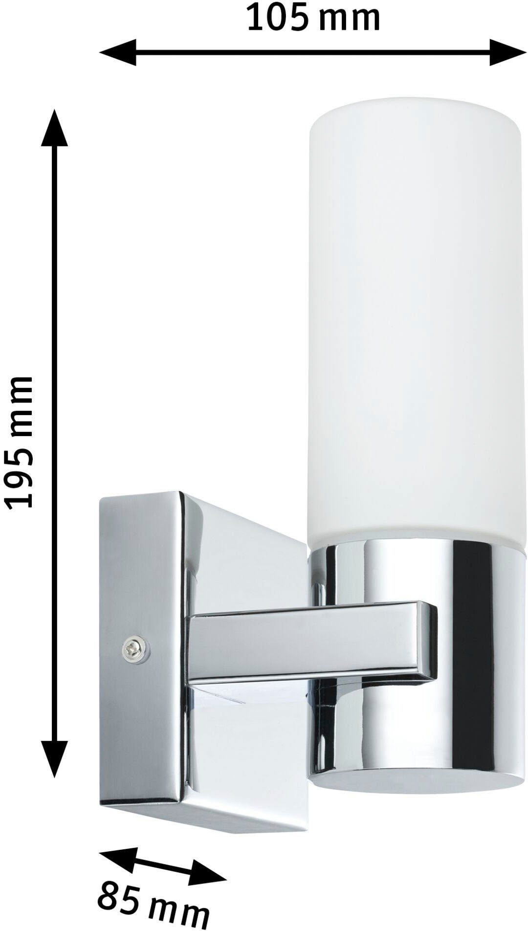 Paulmann Led-wandlamp Gemini IP44 20W 2-pack Chroom, Satin, Metaal, Glas E14, Gemini IP44 20W 2-pack chroom, satijn, metaal, glas (2 stuks)