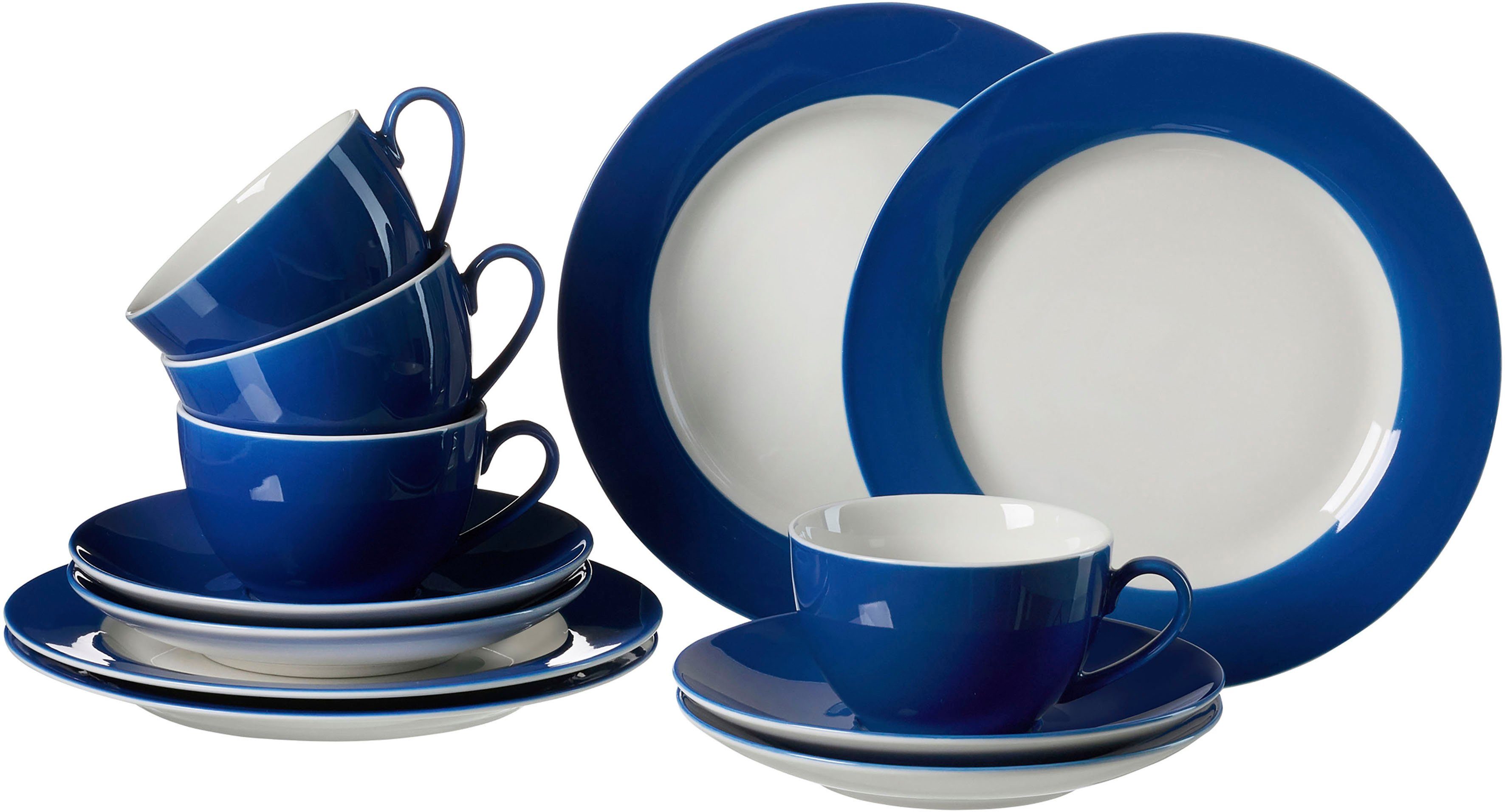 Ritzenhoff & Breker Koffieservies Doppio Servies (set, 12-delig) serviezen blauw