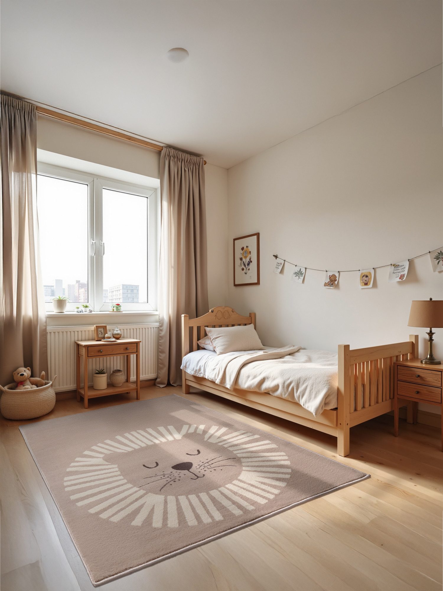 HANSE Home Kindervloerkleed Happy Lion Speeltapijt, stevig, kinderkamer, kortpolig, speelondergrond