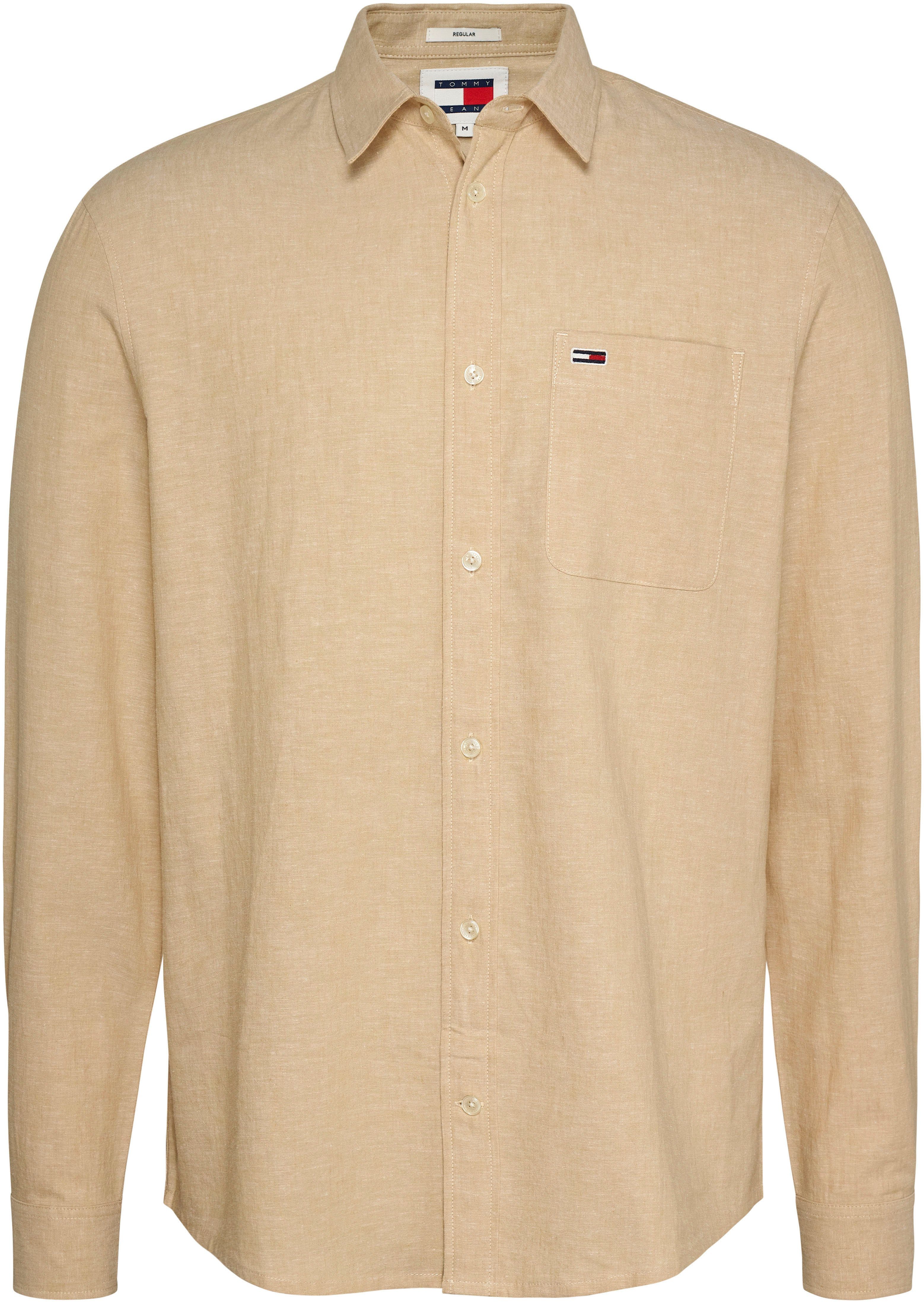 TOMMY JEANS Overhemd met lange mouwen TJM REG LINEN BLEND SHIRT
