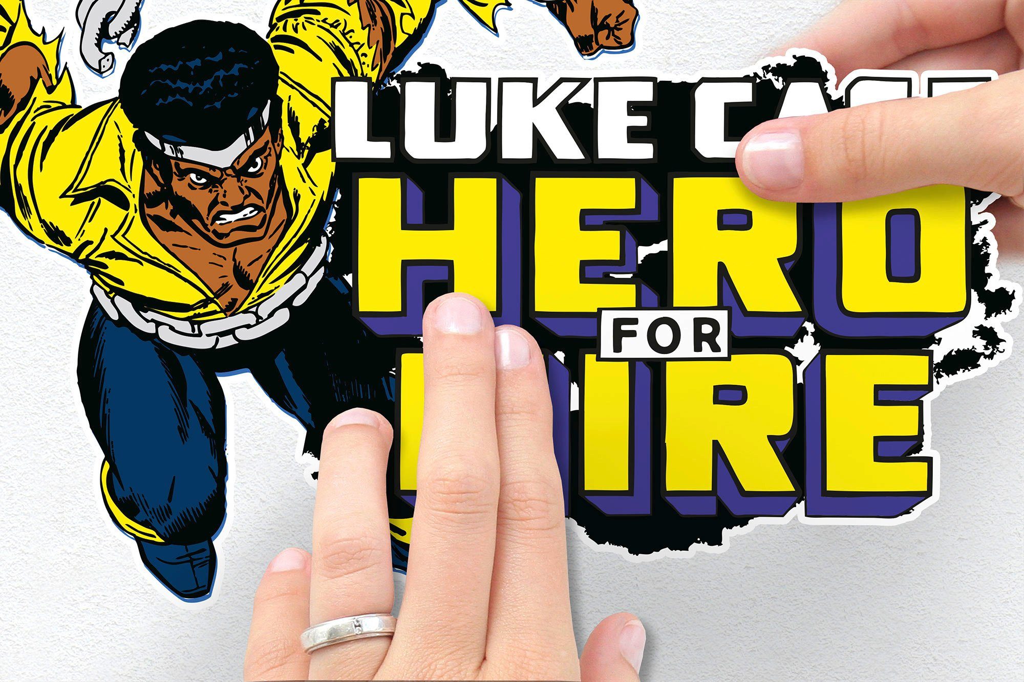 Komar Wandfolie Luke Cage Comic - afm. 50 x 70 cm zelfklevend, wandstickers, kinderkamer (1 stuk)
