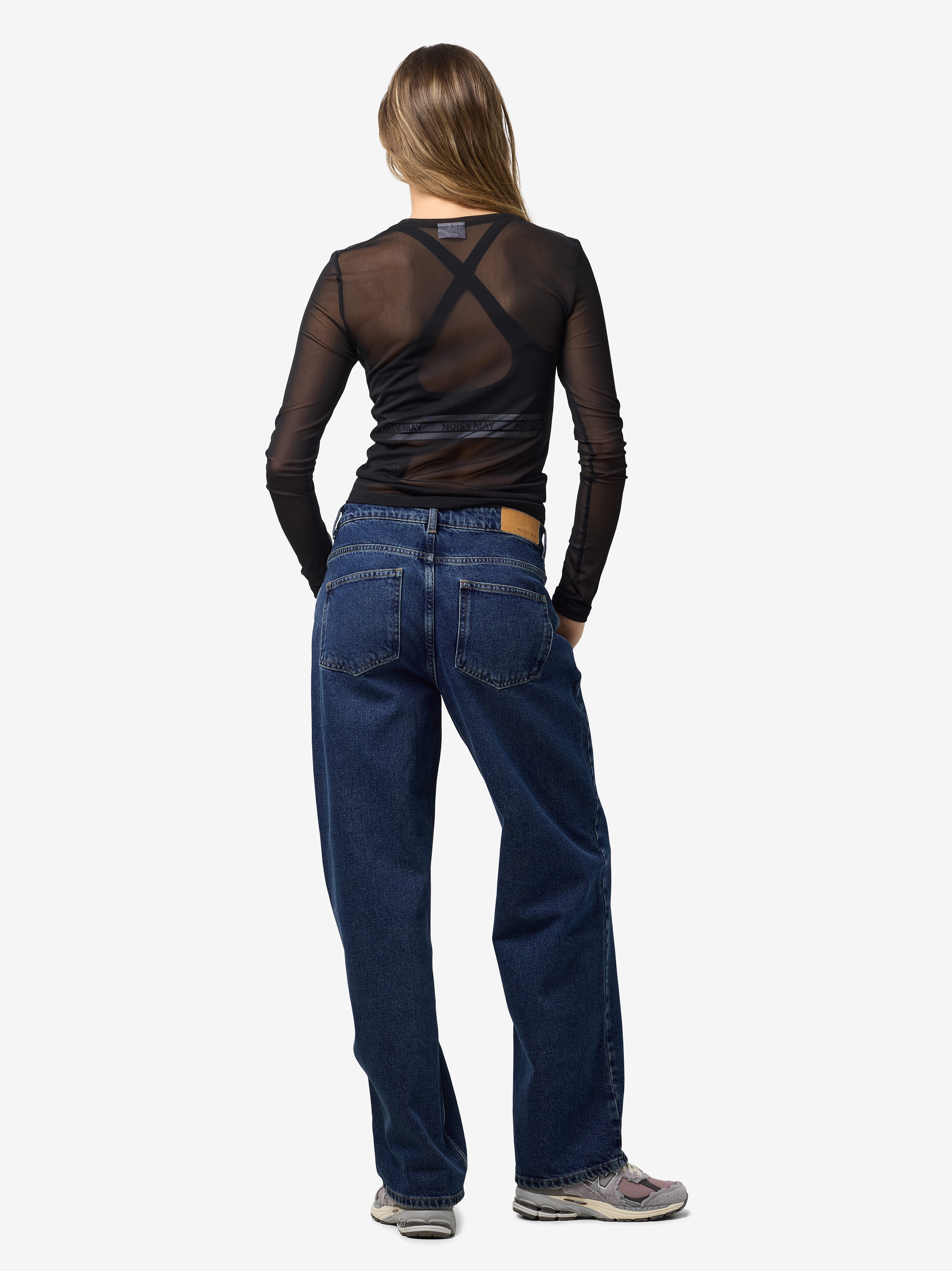 Noisy may Netshirt NMJUDITH L/S MESH TOP BG NOOS