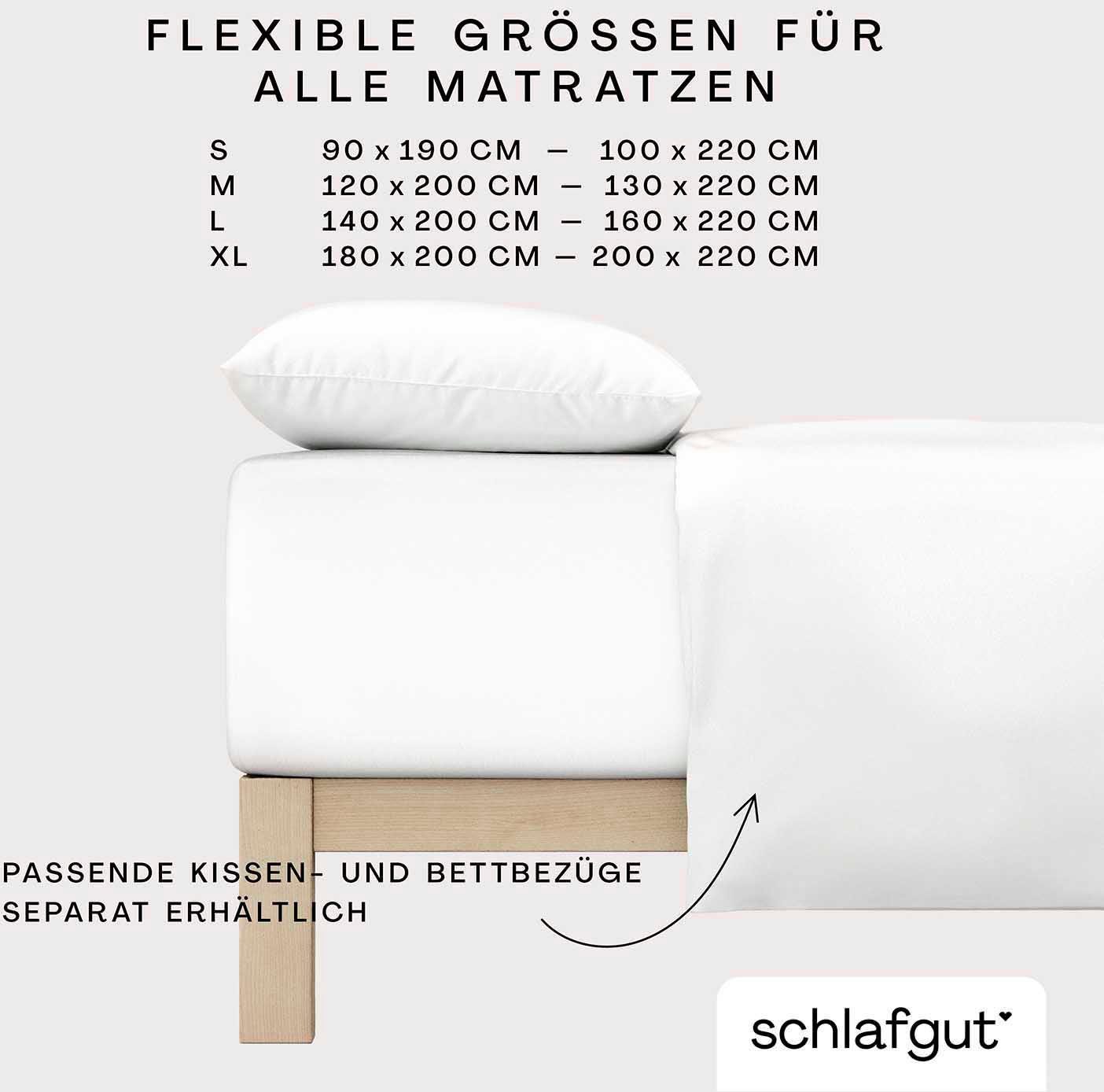 Schlafgut Hoeslaken PURE BOXSPRING in maat 90x200, 140x200 of 180x200, voor boxspringbed (1 stuk)