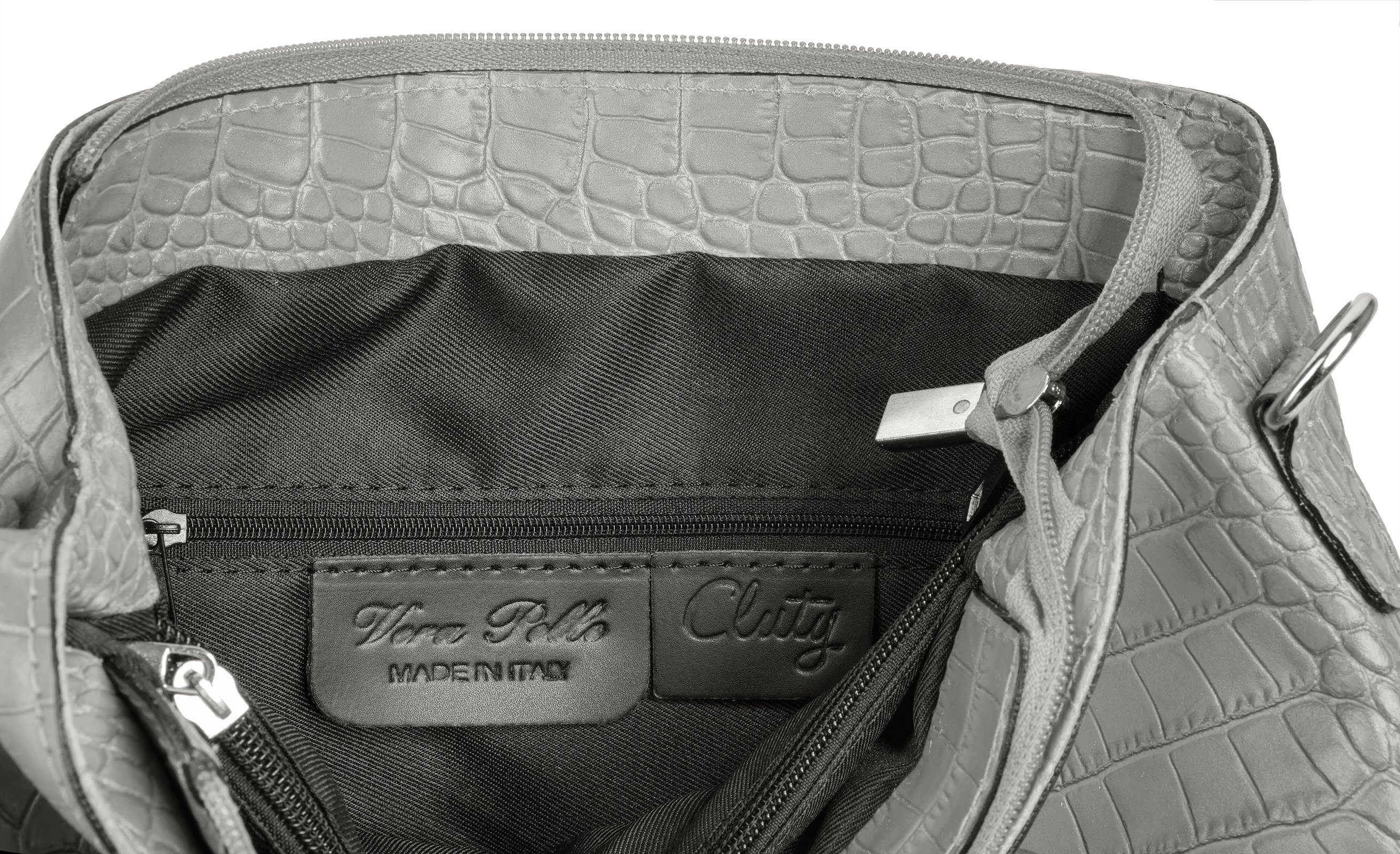 Cluty Schoudertas echt leer, made in italy