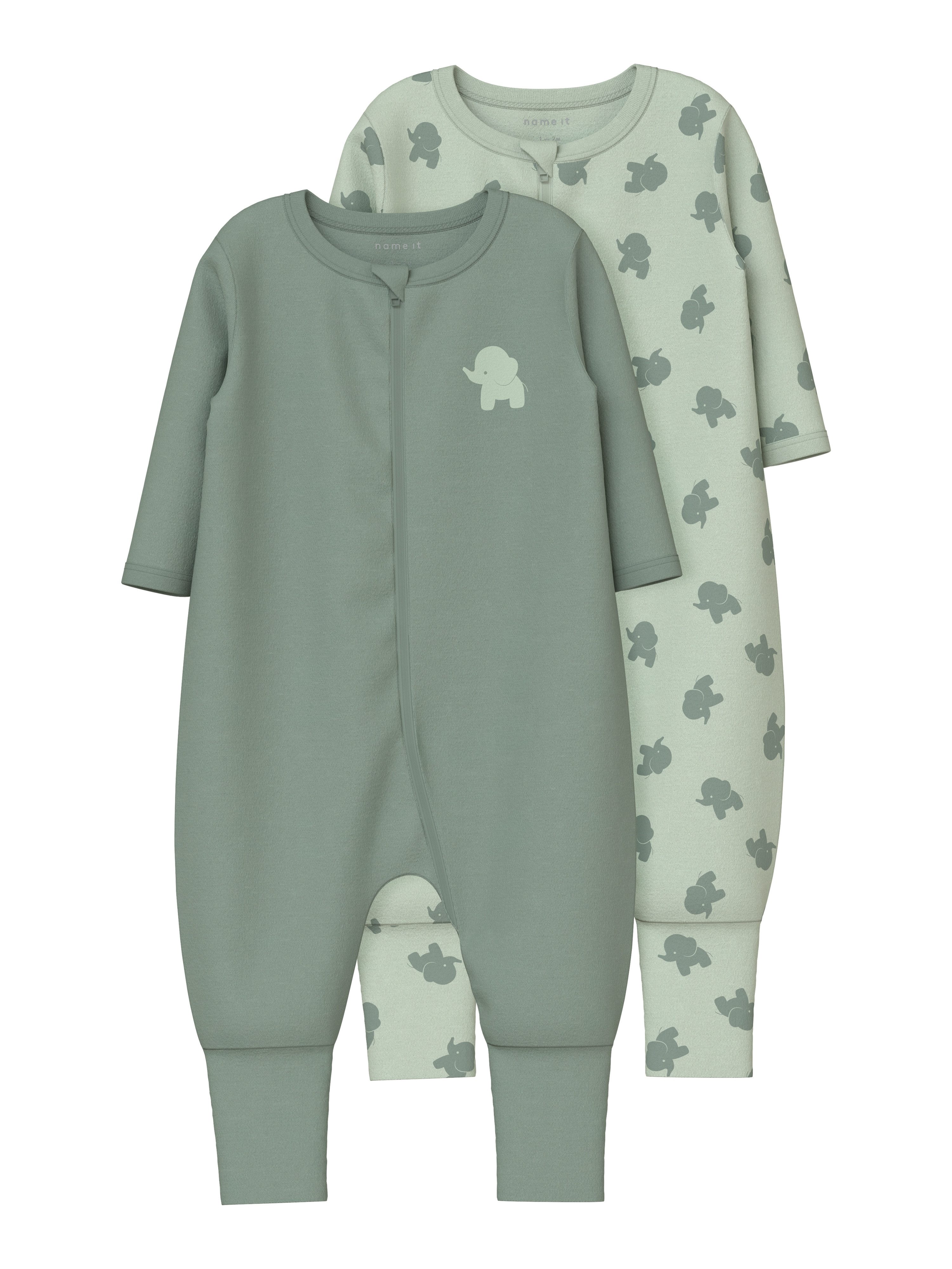 Name It Pyjama NBMNIGHTSUIT 2P ZIP FF SEA ELEPHANT NOOS (set, 2-delig)