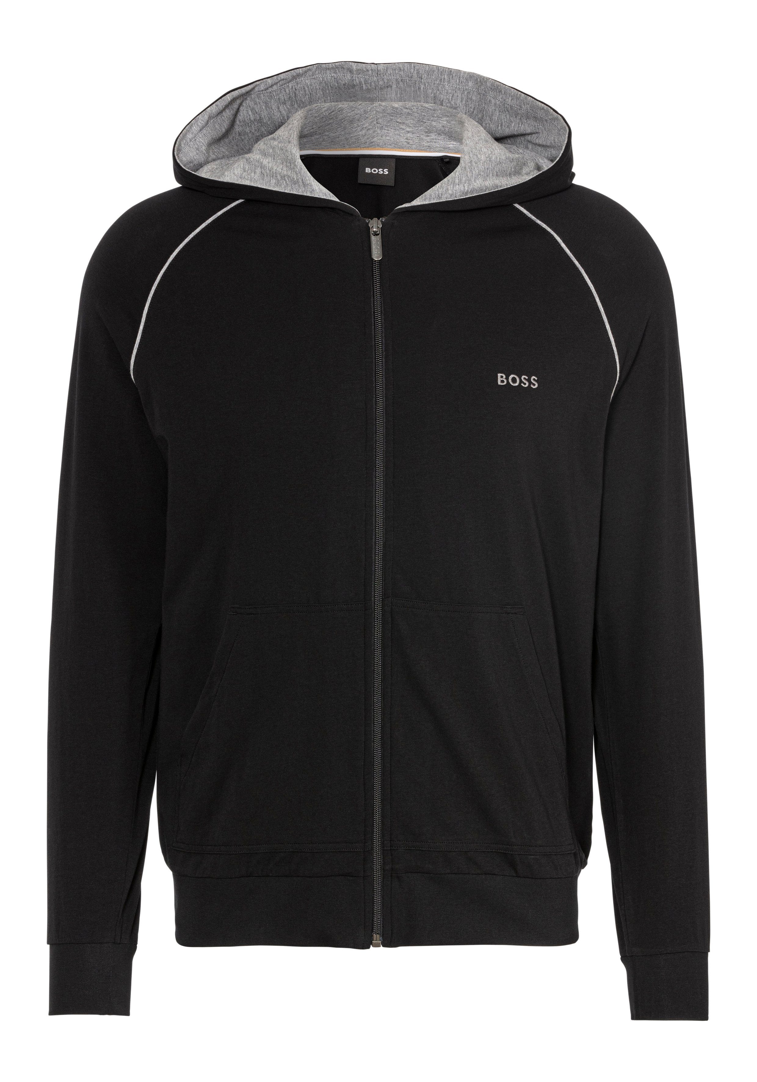 BOSS Capuchonsweatvest Mix&Match Jacket H met boss-borduursel op de borst