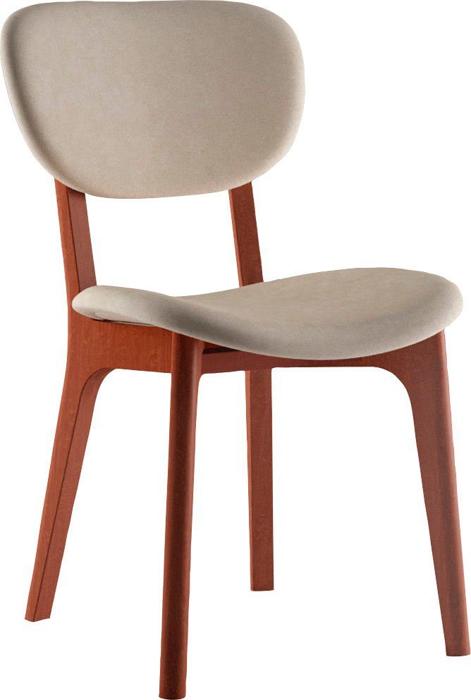 INOSIGN Stoel COZY Made in Italy Frame in beuken, kersen- of notenhout, massief hout, designstoel (set, 2 stuks)
