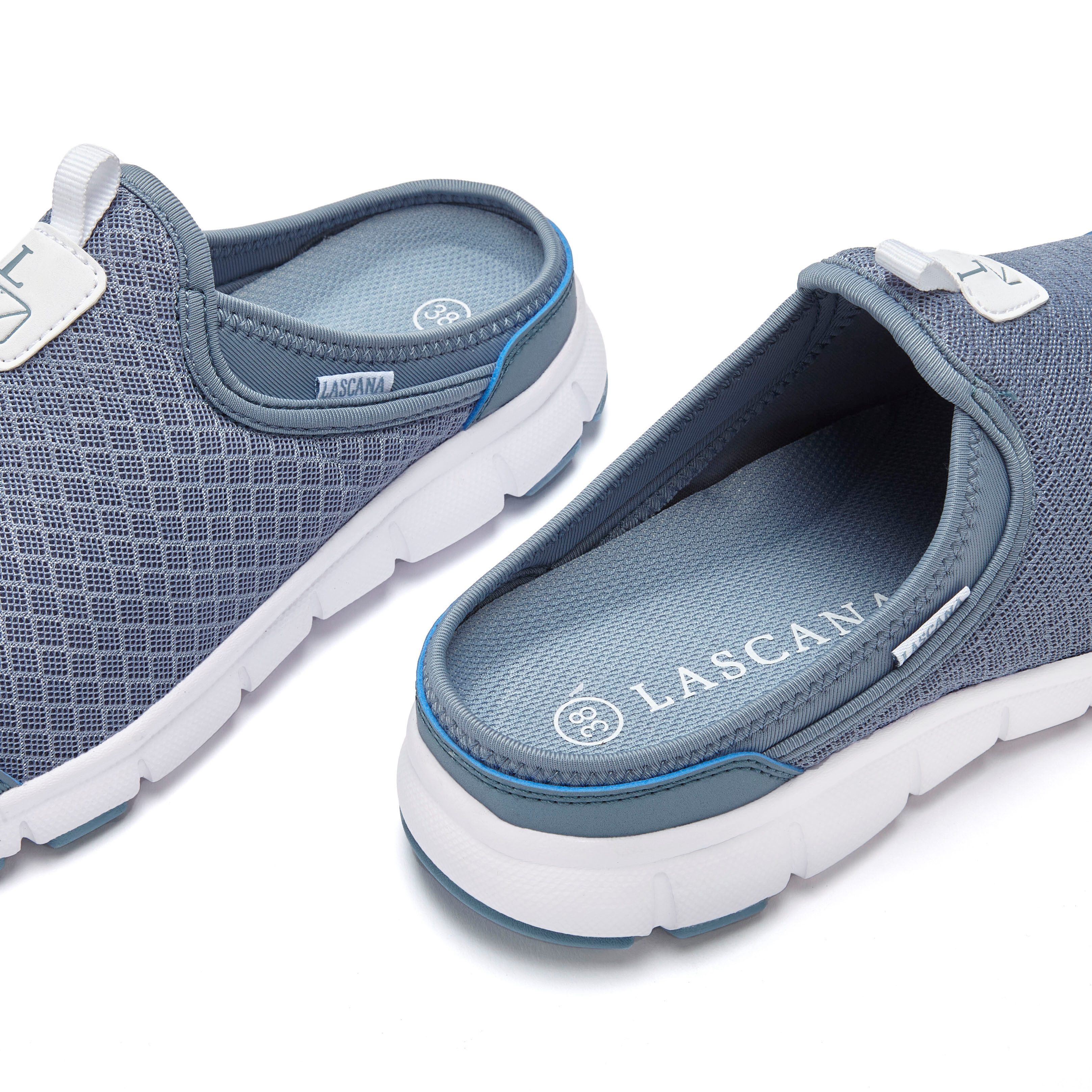 Lascana Slip-on sneakers Lage schoen, vrijetijdsschoen, sabot, clogs van licht mesh-materiaal