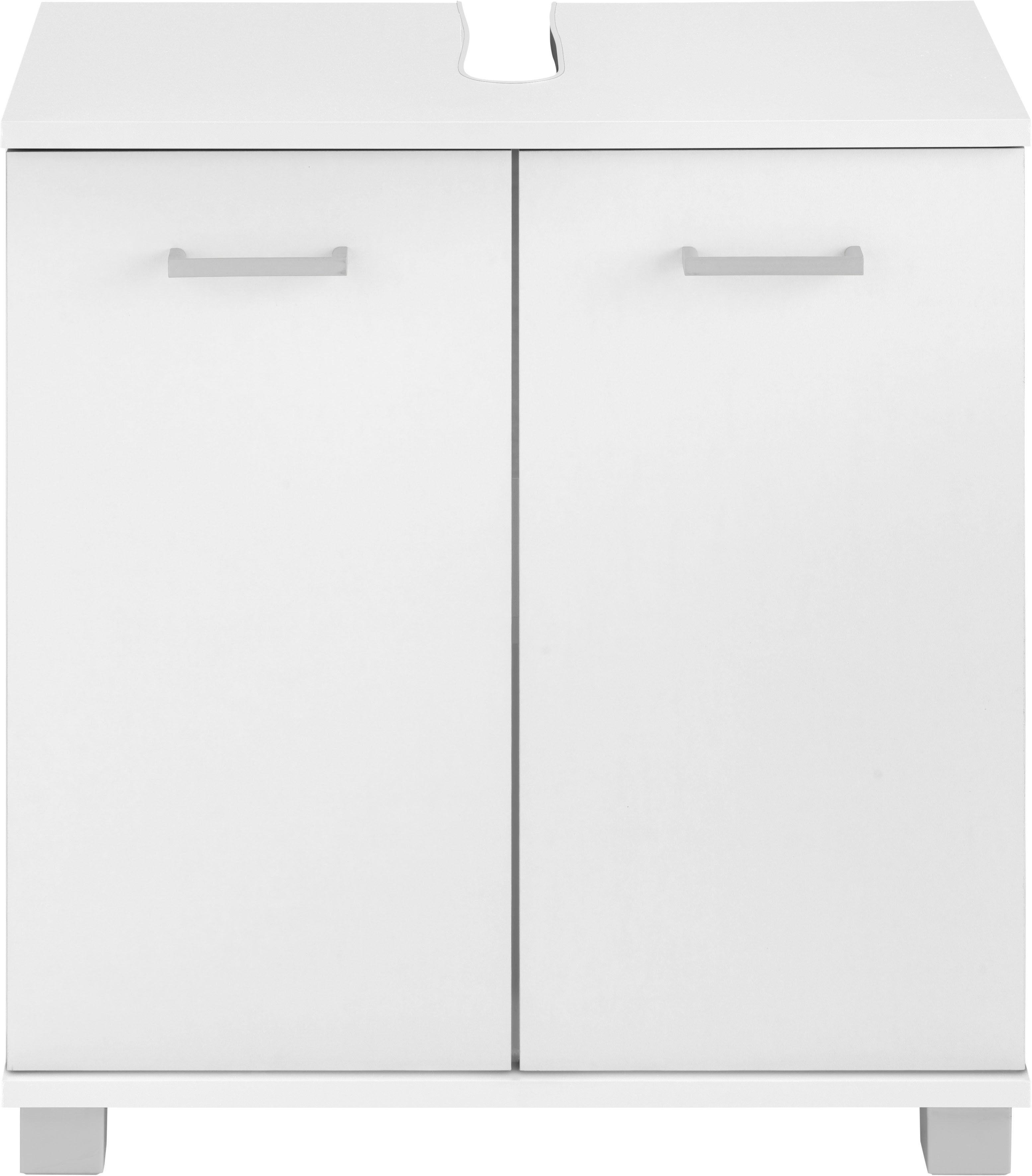 Schildmeyer Wastafelonderkast Mobes, Made in Germany Breedte x hoogte: 59,8x62,4 cm, badkamerkast met dubbele deur, tussenbodem