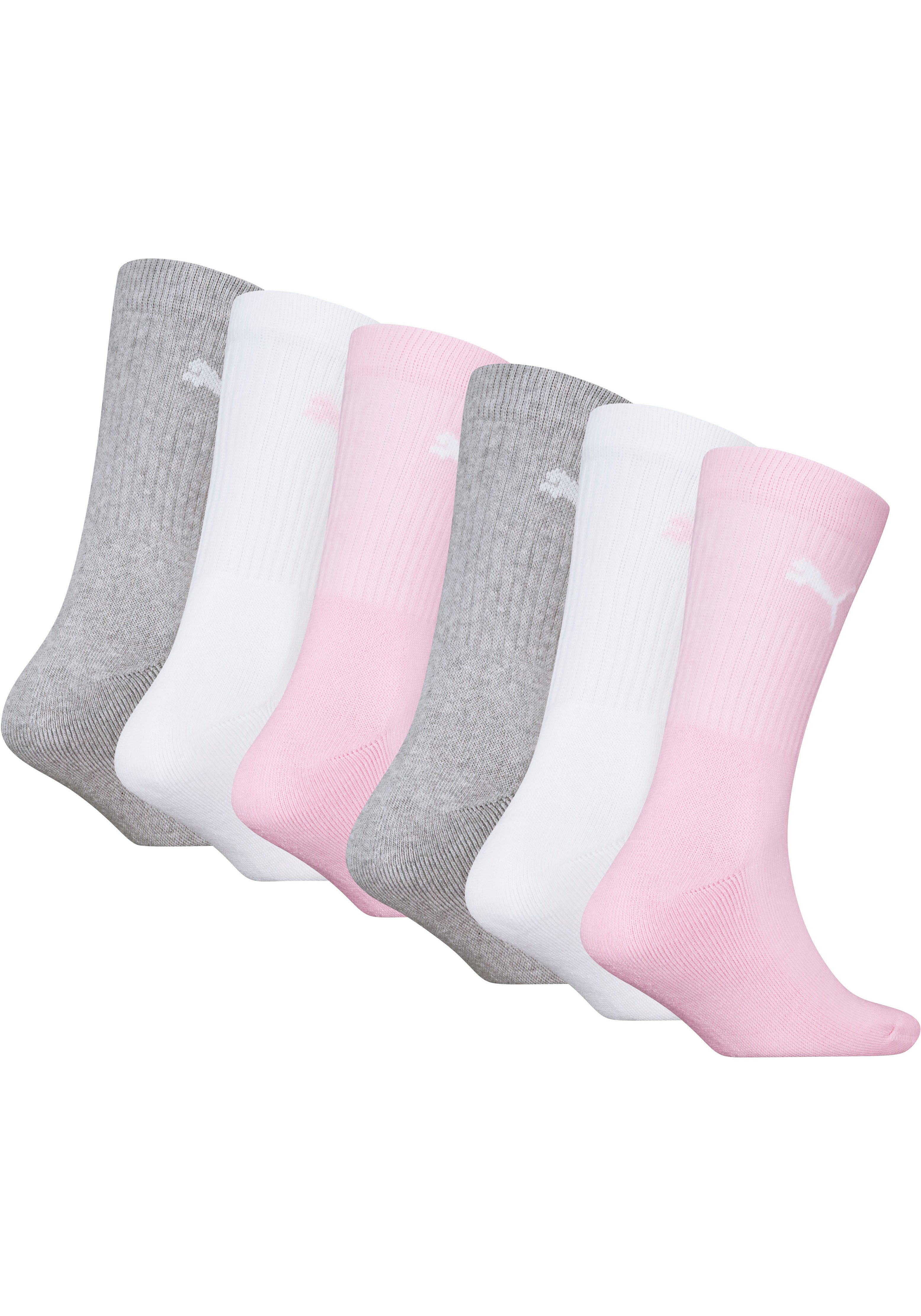 PUMA Sokken PUMA JUNIOR CREW SOCK 6P ECOM gepolsterde zool voor extra comfort (6 paar, 6 paar)