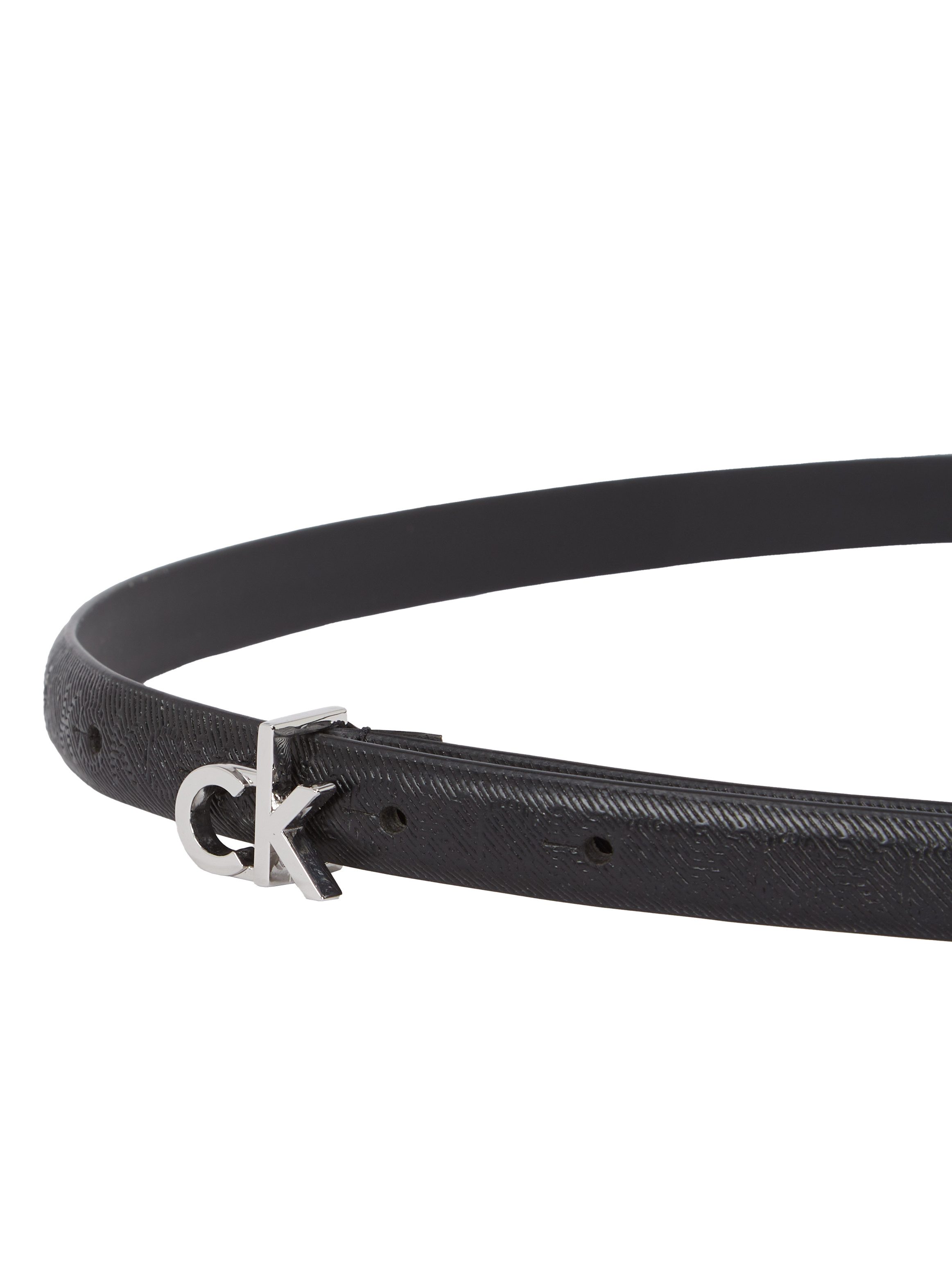 Calvin Klein Leren riem CK BUCKLE SKINNY BELT 1.5_MONO