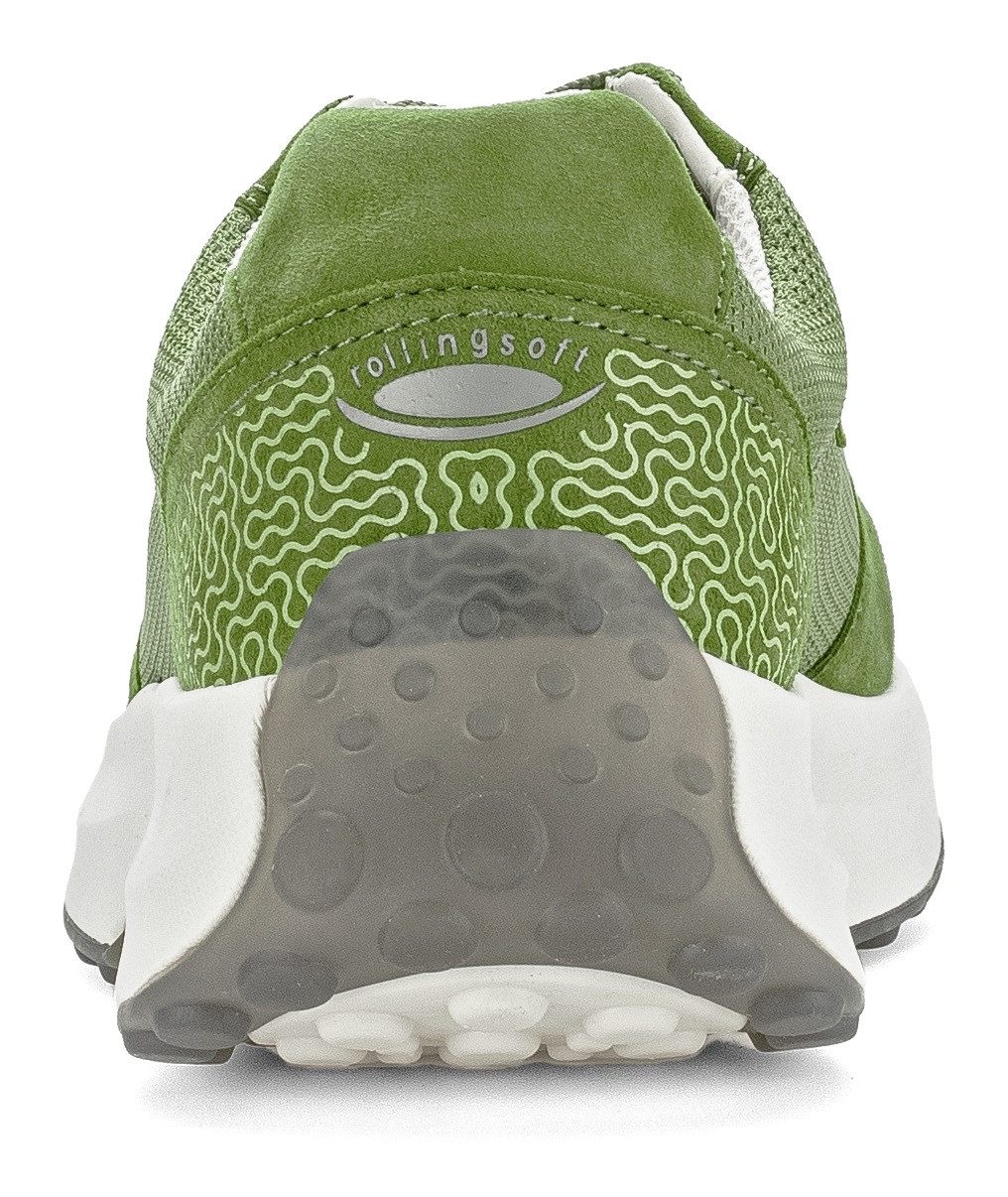 Gabor Rollingsoft Sneakers met sleehak , vrijetijdsschoen, lage schoen, veterschoen met optifit-voetbed