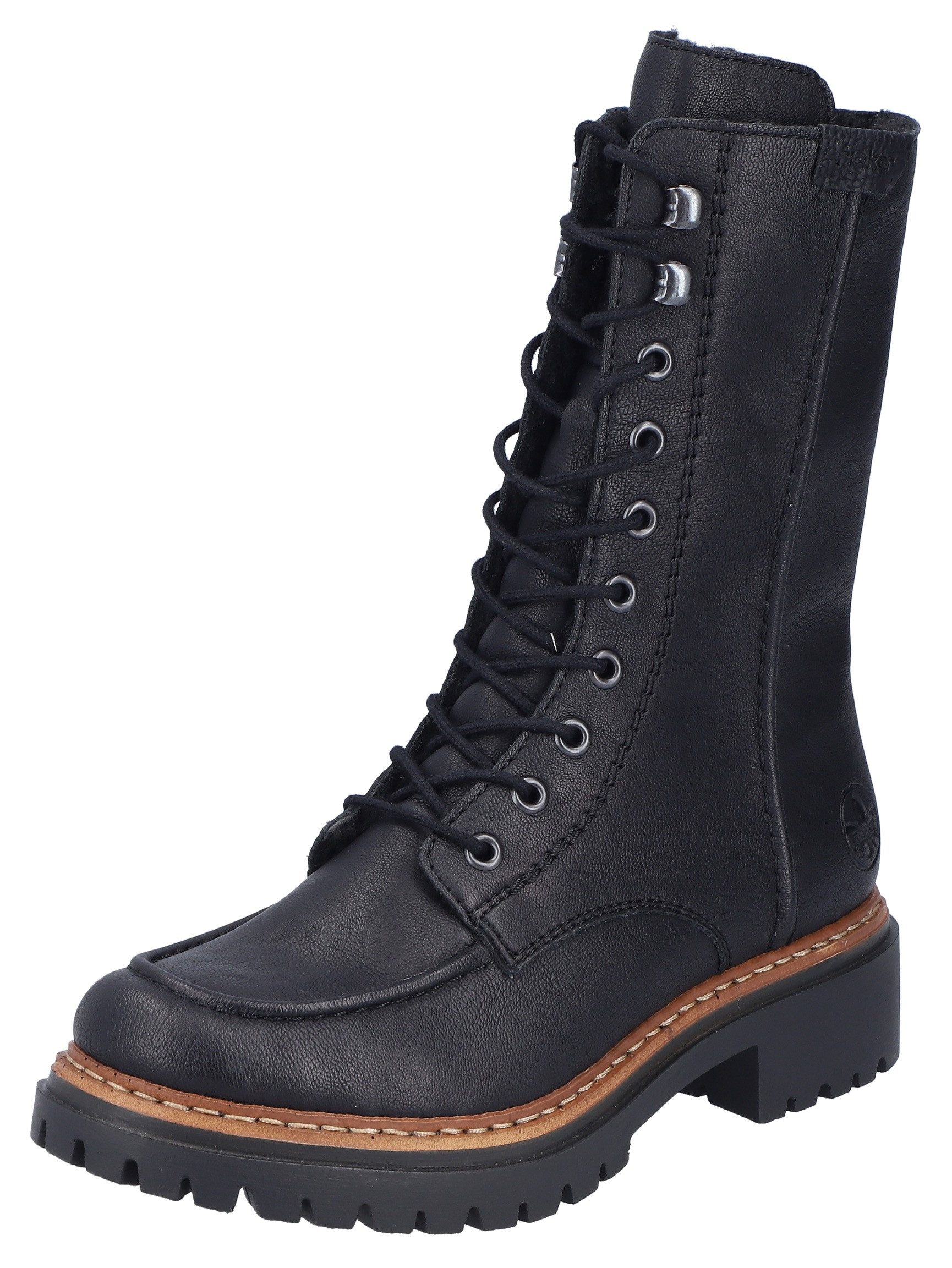 Rieker Winterlaarsjes , blokhak, veterschoenen, veterschoenen met warme voering dames winterlaarsjes maat 43 zwart