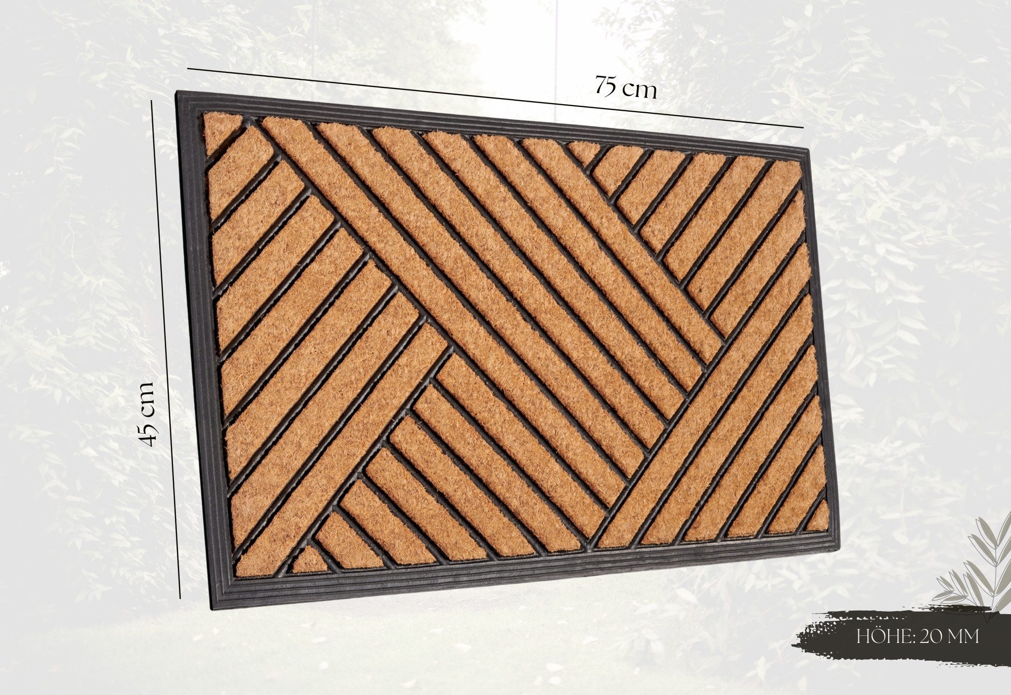 HANSE Home Mat Mix Mats Gummi Kokos Crossings, deurmat Slijtvast, onderhoudsvriendelijk, robuust, weerbestendig, UV-bestendig