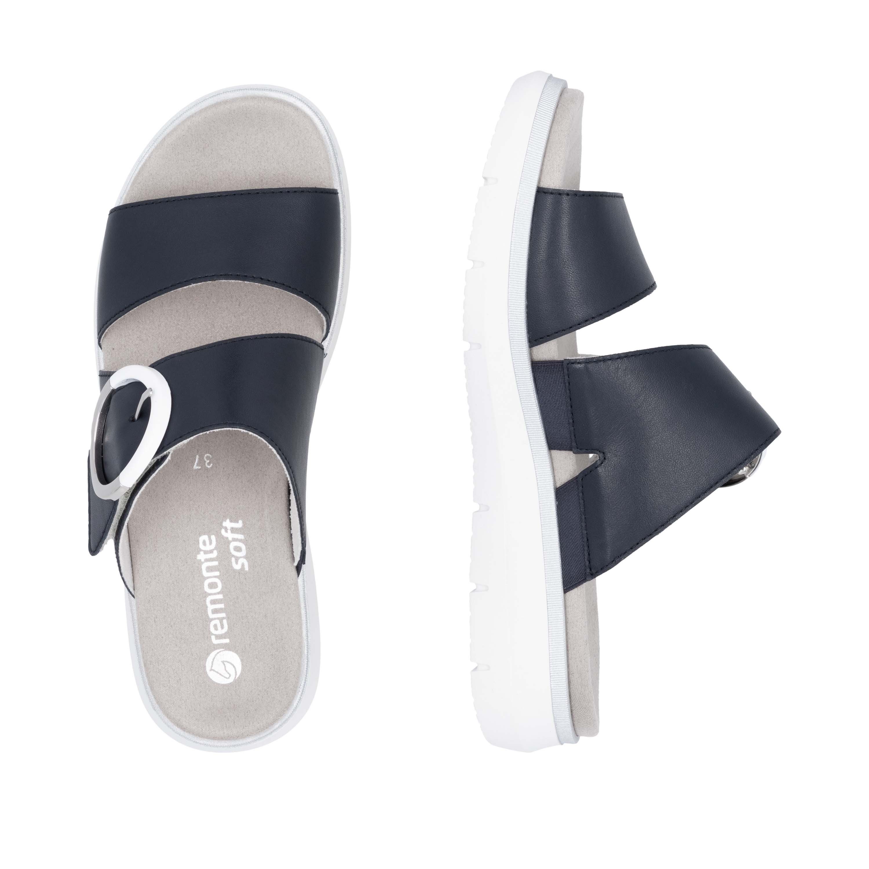 Remonte Slippers , wig hak, zomerschoen, gemaksschoen met klittenband