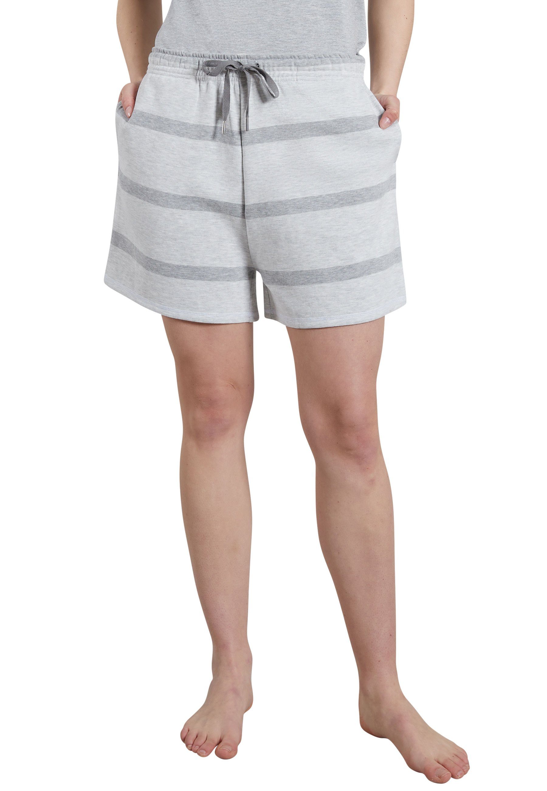 Tom Tailor Sweatshort met gemêleerd en gestreept uiterlijk