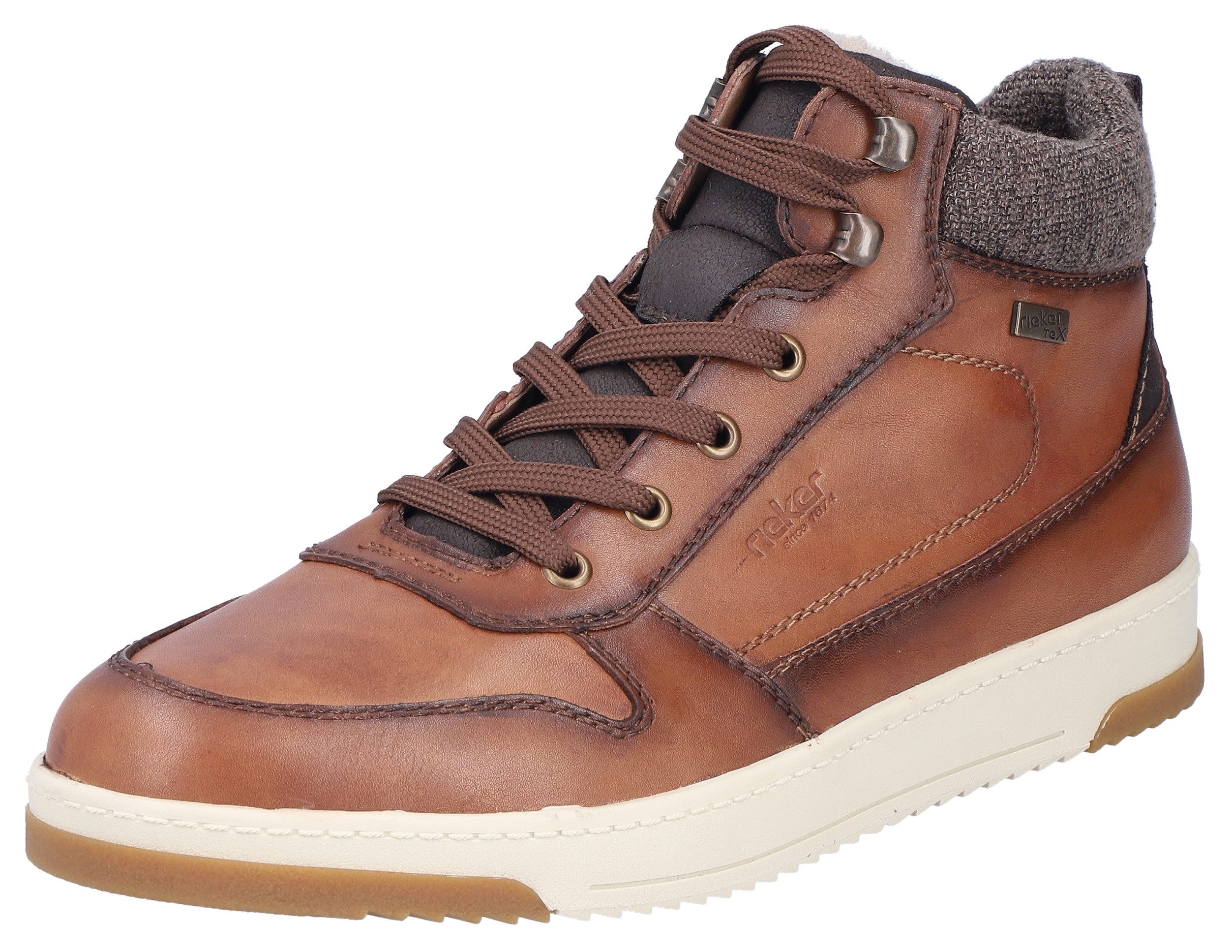 Rieker Winterlaarzen high top sneaker, veterschoenen met riekertex-membraan heren boots & laarzen maat 42 EU bruin