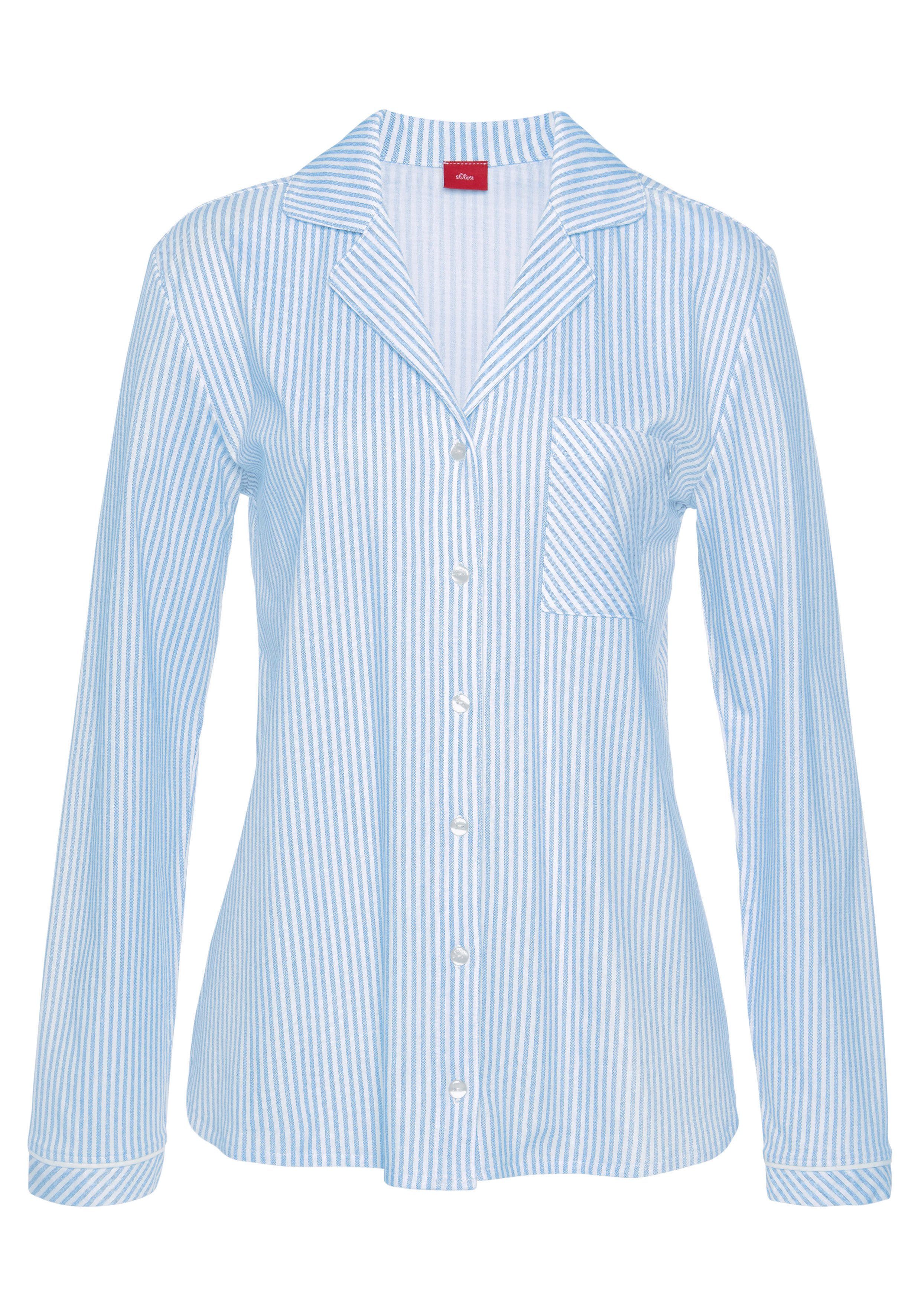 s.Oliver RED LABEL Beachwear Pyjama top in gestreept ontwerp