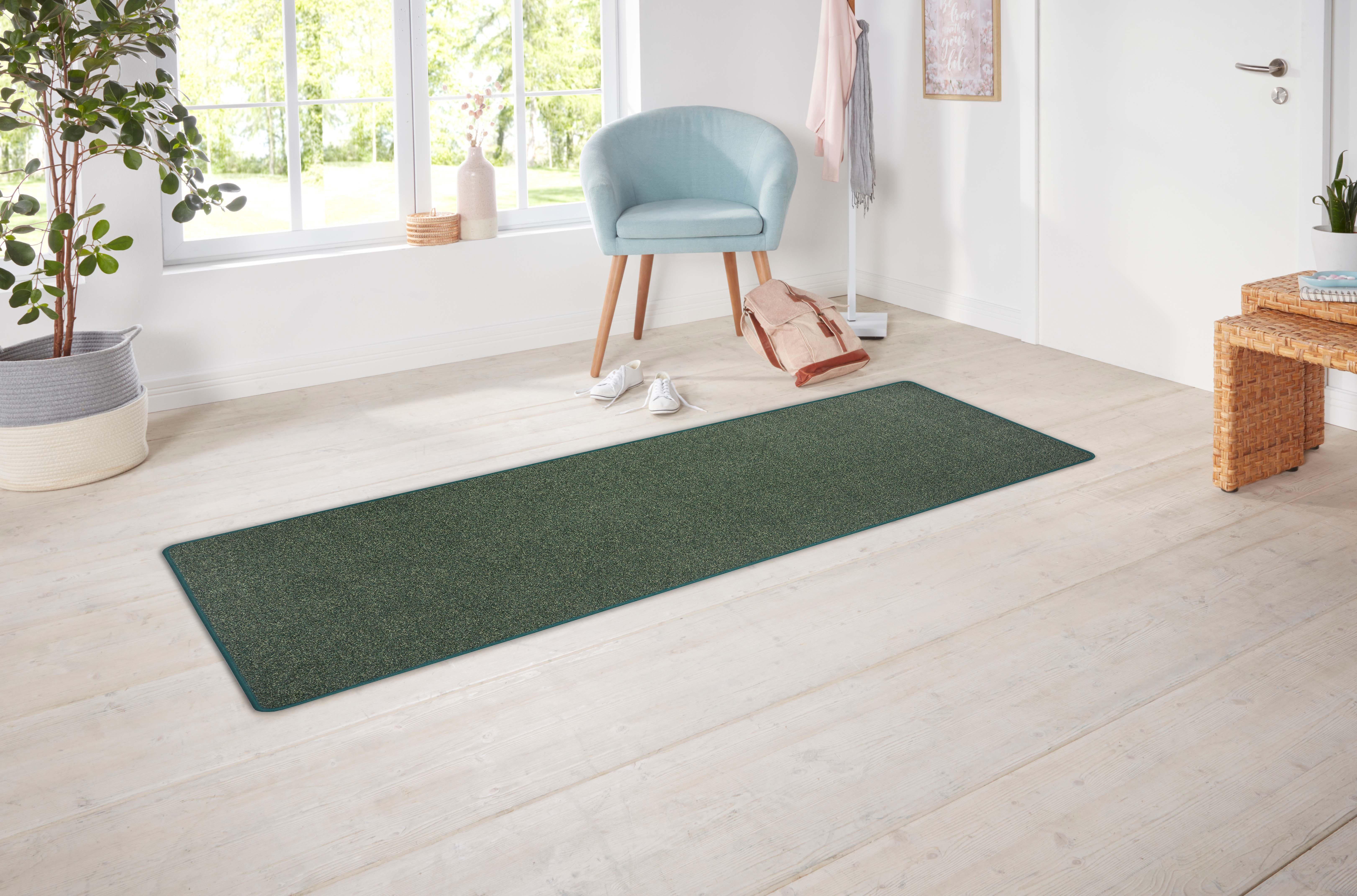 Hanse Home Exclusiv Loper Liberty Uni-gemêleerd, duurzaam, sterke kleuren, rondom gekleurde afwerking