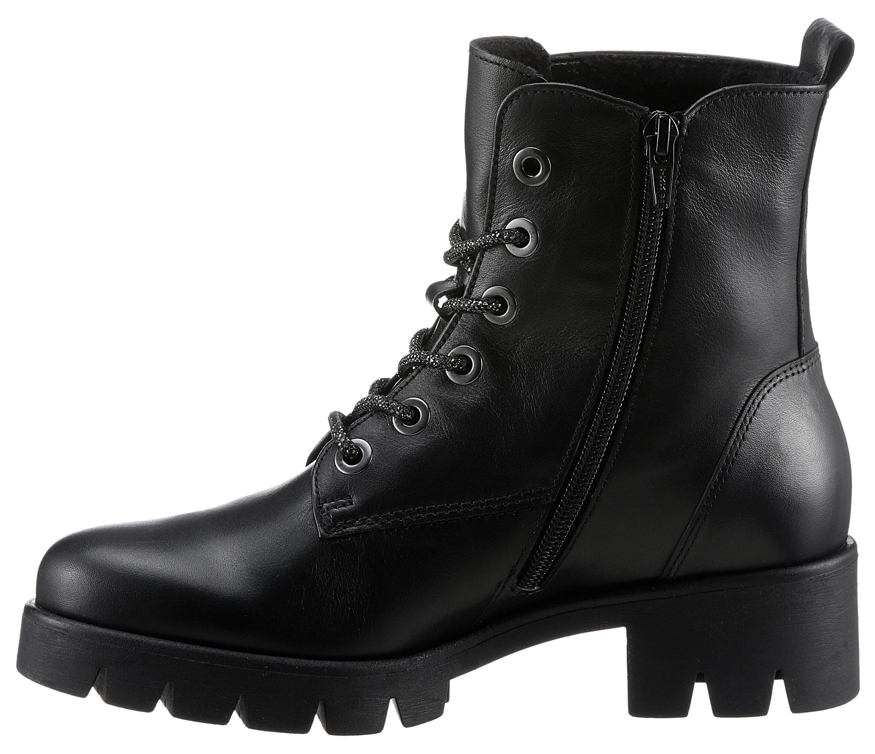 Gabor Veterlaarsjes blokhak, plateau, veterschoenen met best fitting comfort