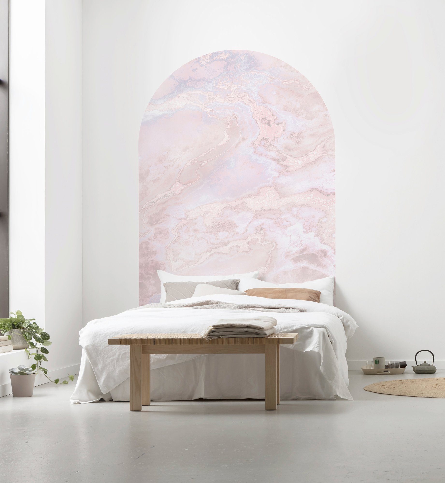 Komar Fotobehang Digitale print vlies - Mármol Rosa - Afmeting 127 x 200 cm (1 stuk)