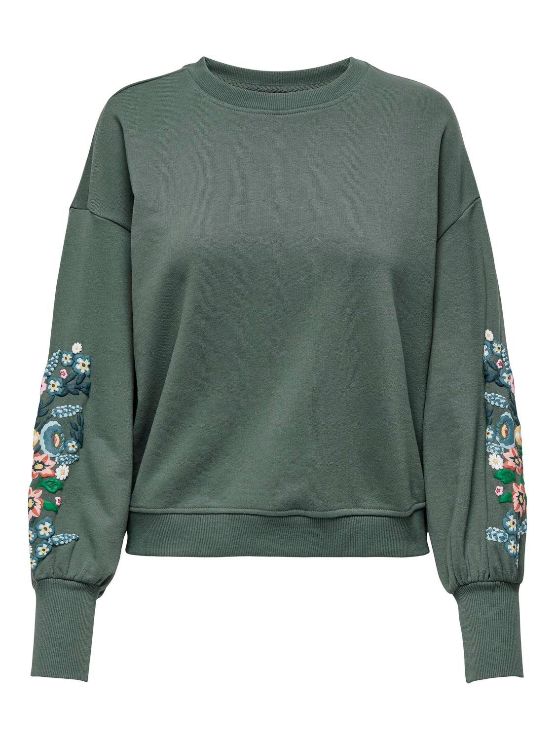 Only Sweatshirt ONLBROOKE L/S O-NECK FLOWER SWT