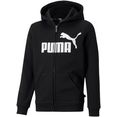 puma capuchonsweatvest essentials big logo fz hoodie fl zwart