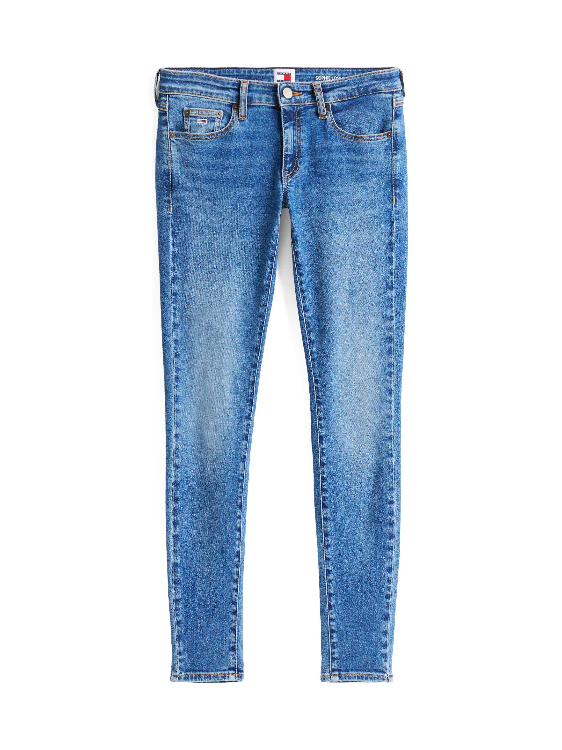 TOMMY JEANS Skinny fit jeans Sophie Low Waist Skinny met logo-badge, in enkel-lengte
