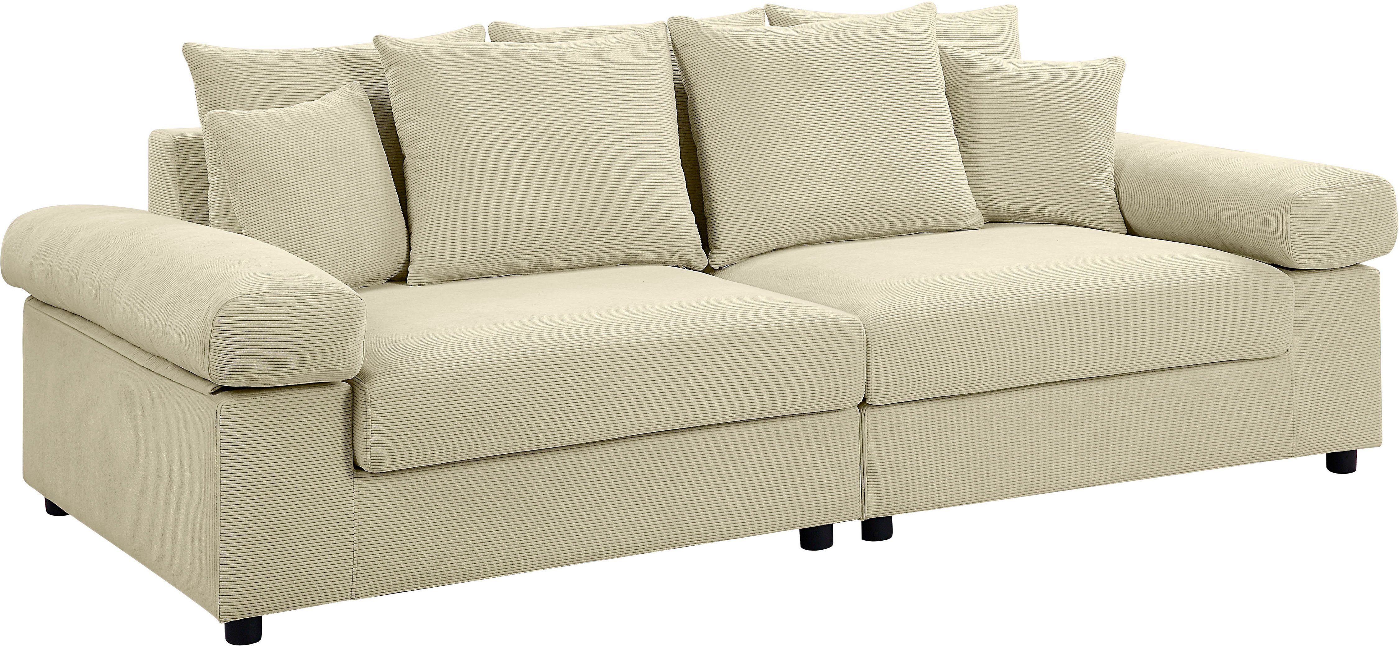 ATLANTIC home collection Megabank Bjoern met cordbekleding, xxl-zitoppervlak, met binnenvering, vrij plaatsbaar