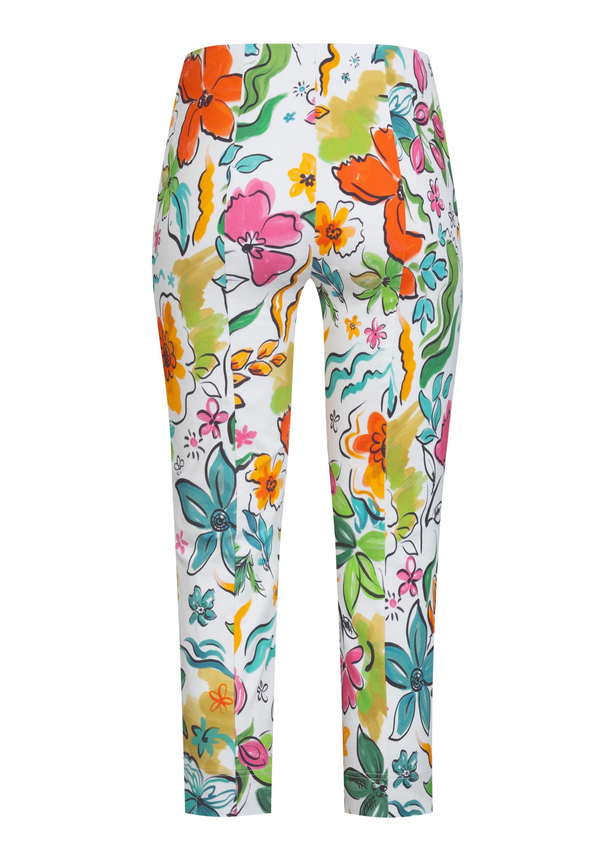 Stehmann 3/4 broek met een bloemmotief