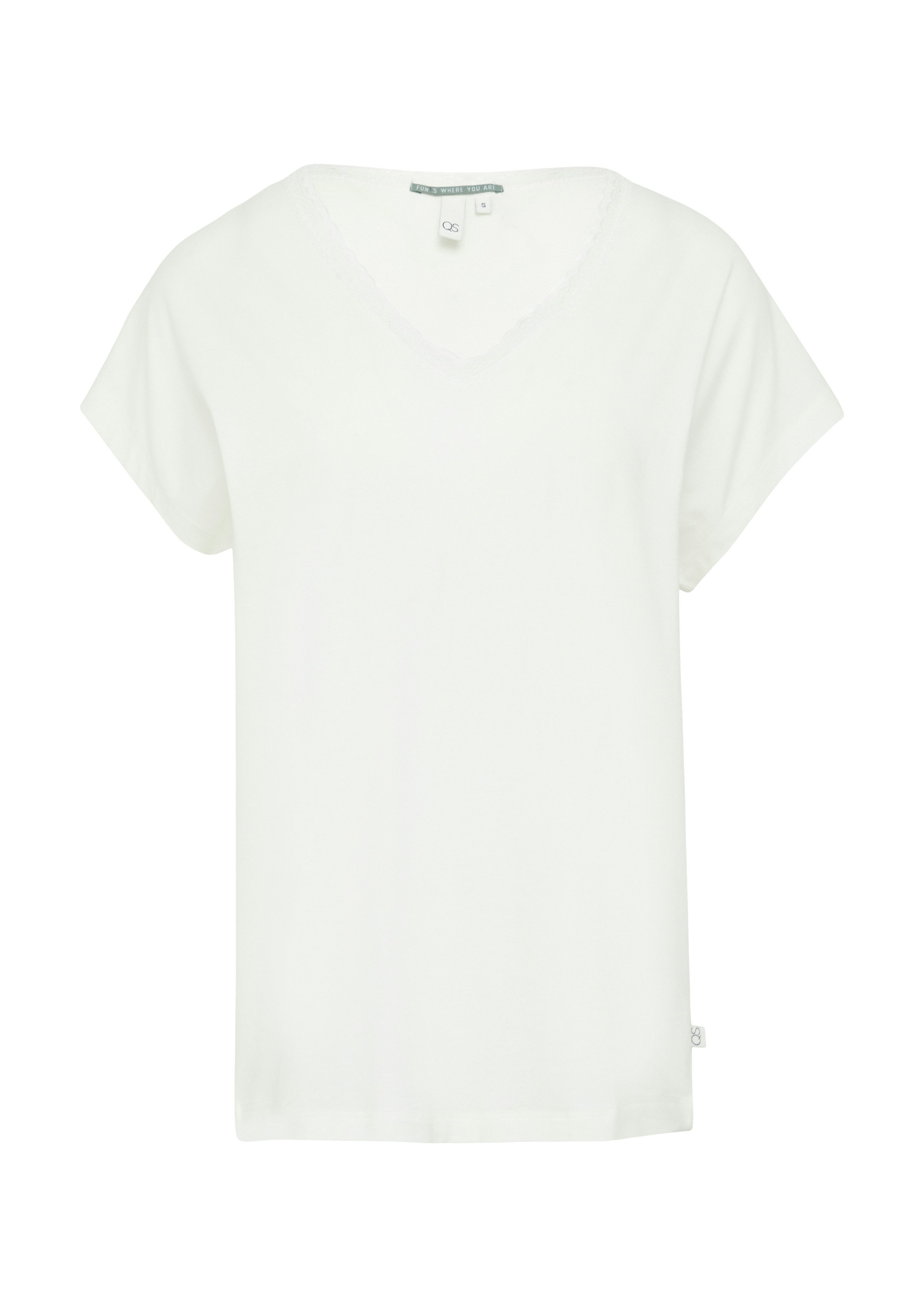 Q/S designed by T-shirt met kant bij de hals