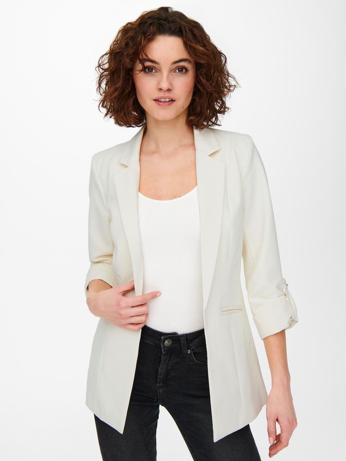 Only Korte blazer ONLKAYLE-ORLEEN 3/4 BLAZER TLR NOOS dames korte blazers maat 34 (XS) wit