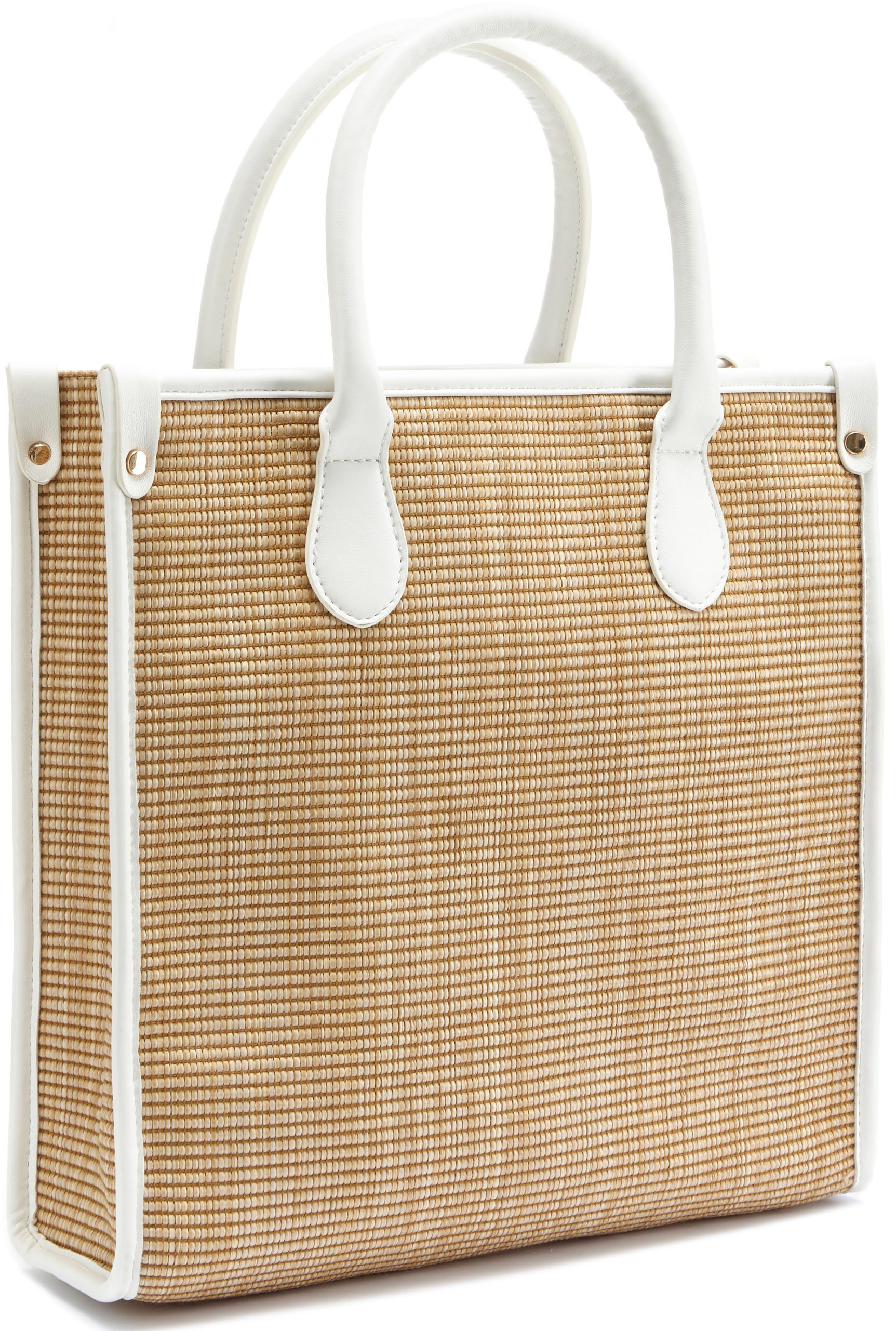 Vivance Shopper Schoudertas, strandtas, korbtas, draagtas, rieten-look VEGAN