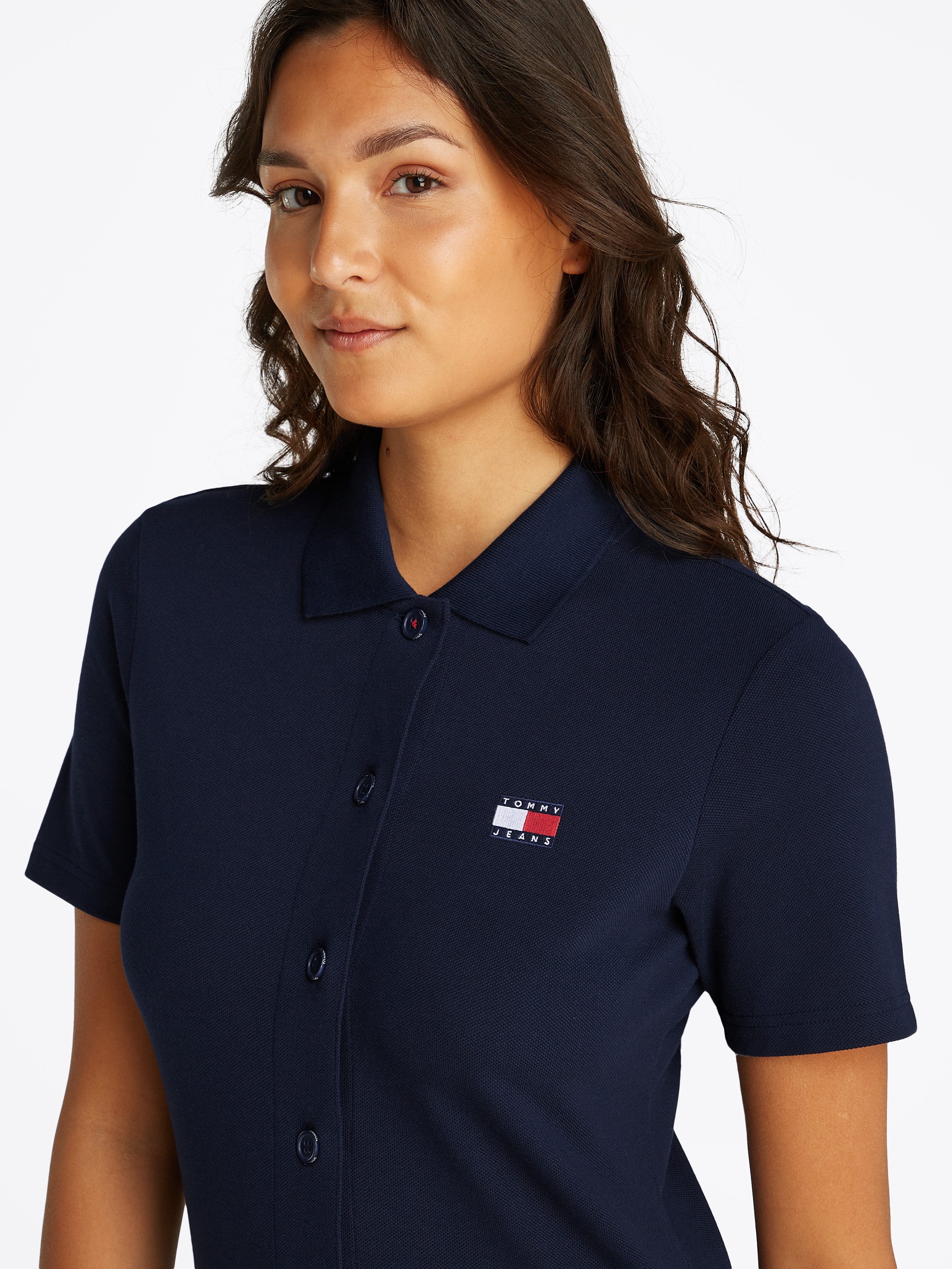 TOMMY JEANS Polojurk TJW BADGE PIQUE POLO DRESS