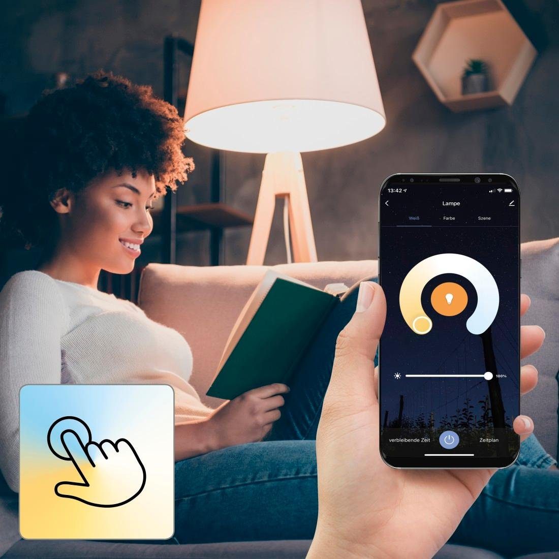 Hama Slimme ledlamp Wifi led inbouwspot, 5W, spraakbesturing, app-besturing, verstelbaar