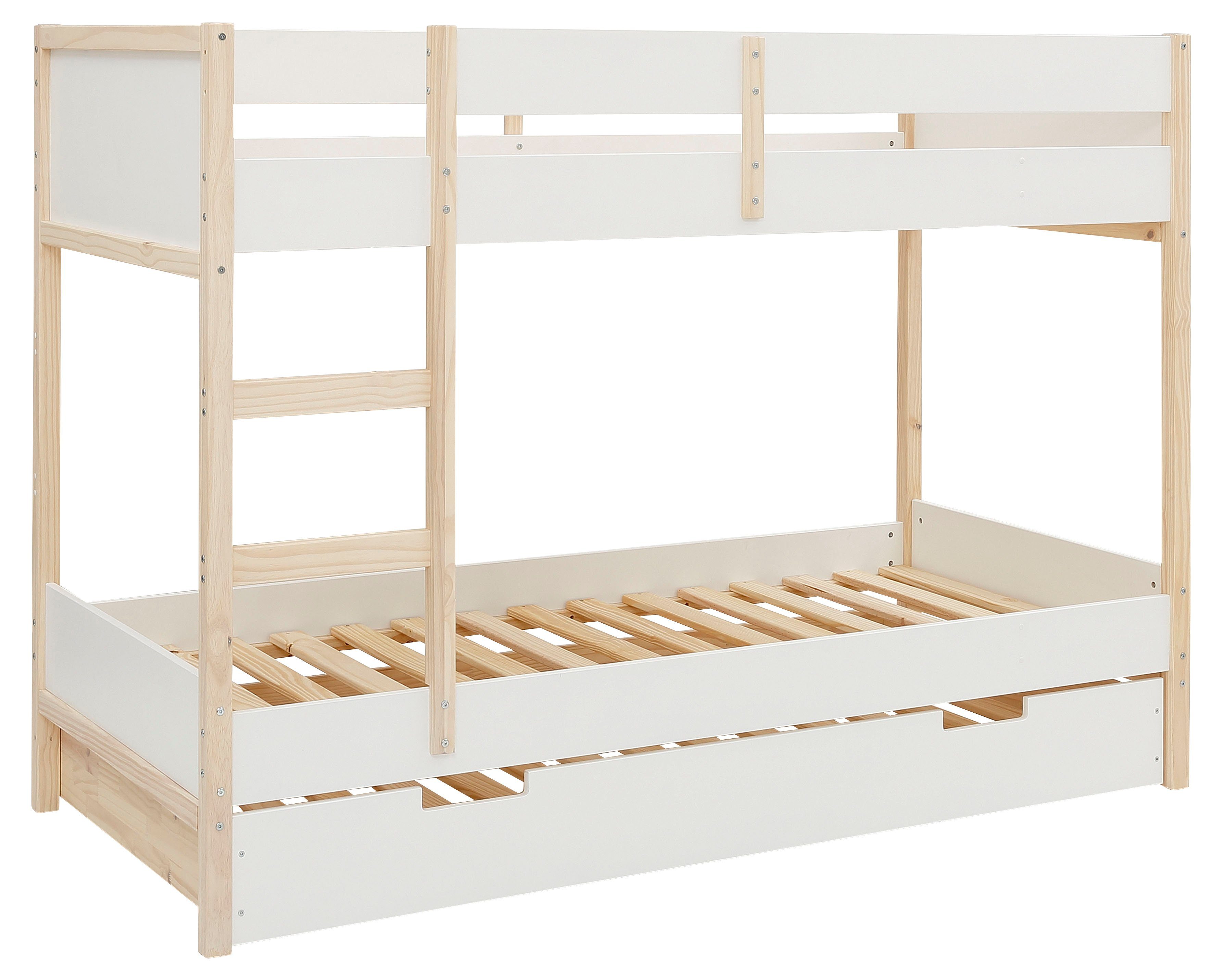 Lüttenhütt Stapelbed Janne Grenenhout, stapelbed, inclusief houten ladder, ligoppervlak 90x200 cm