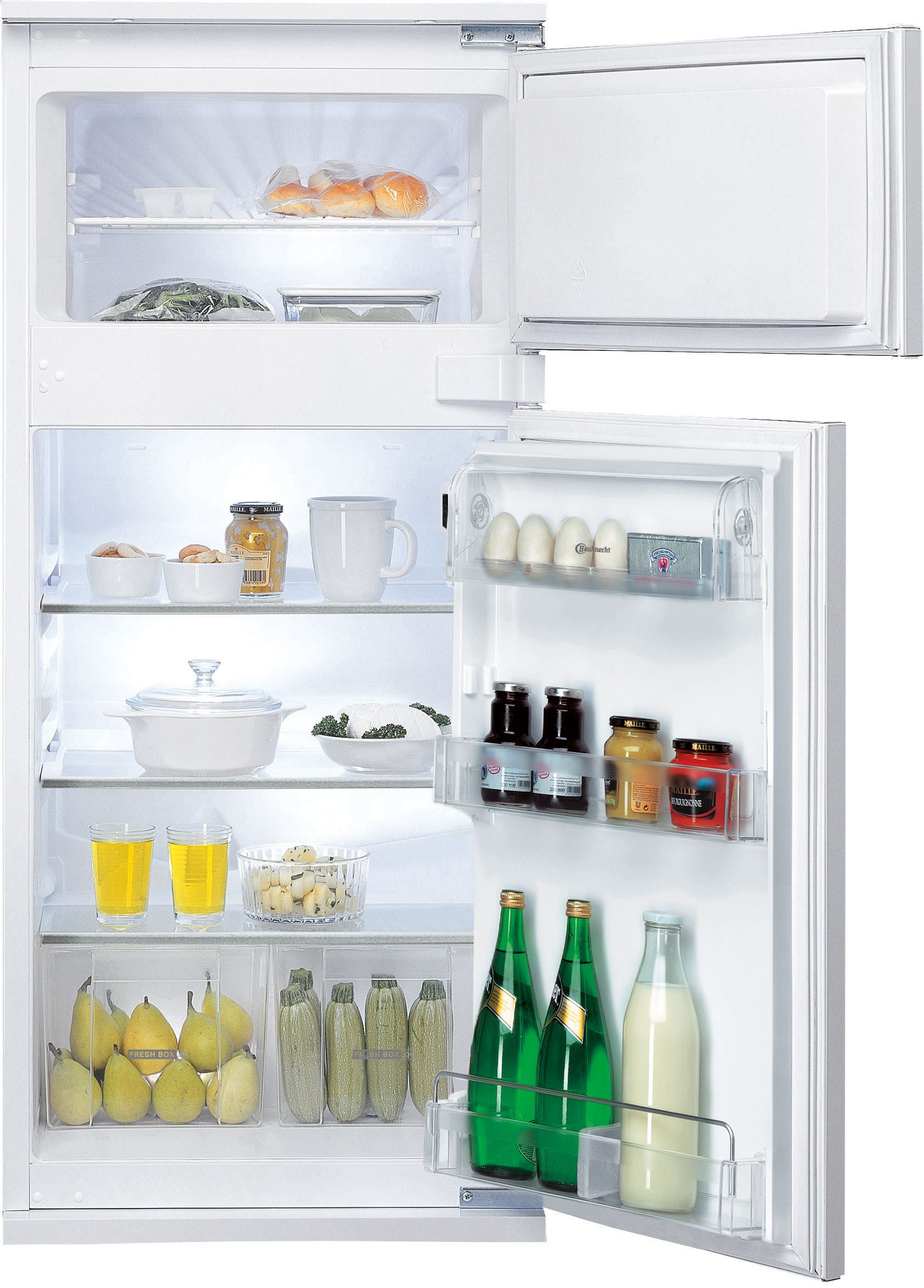BAUKNECHT Inbouw koel-vriescombinatie KDI 12S2, 122 cm x 54 cm