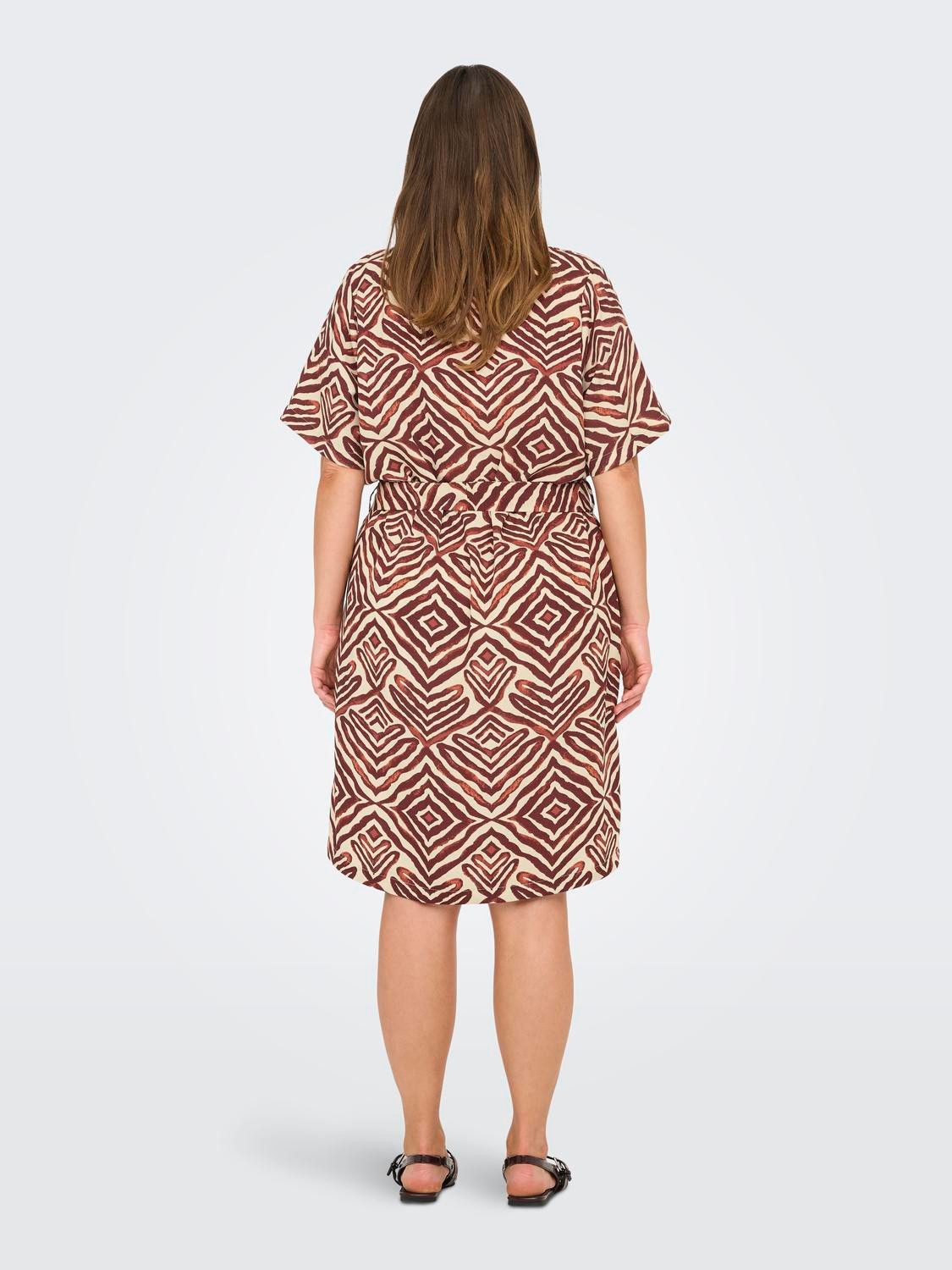 ONLY CARMAKOMA Zomerjurk CARSHILLA 2/4 KNEE DRESS VIS AOP BS