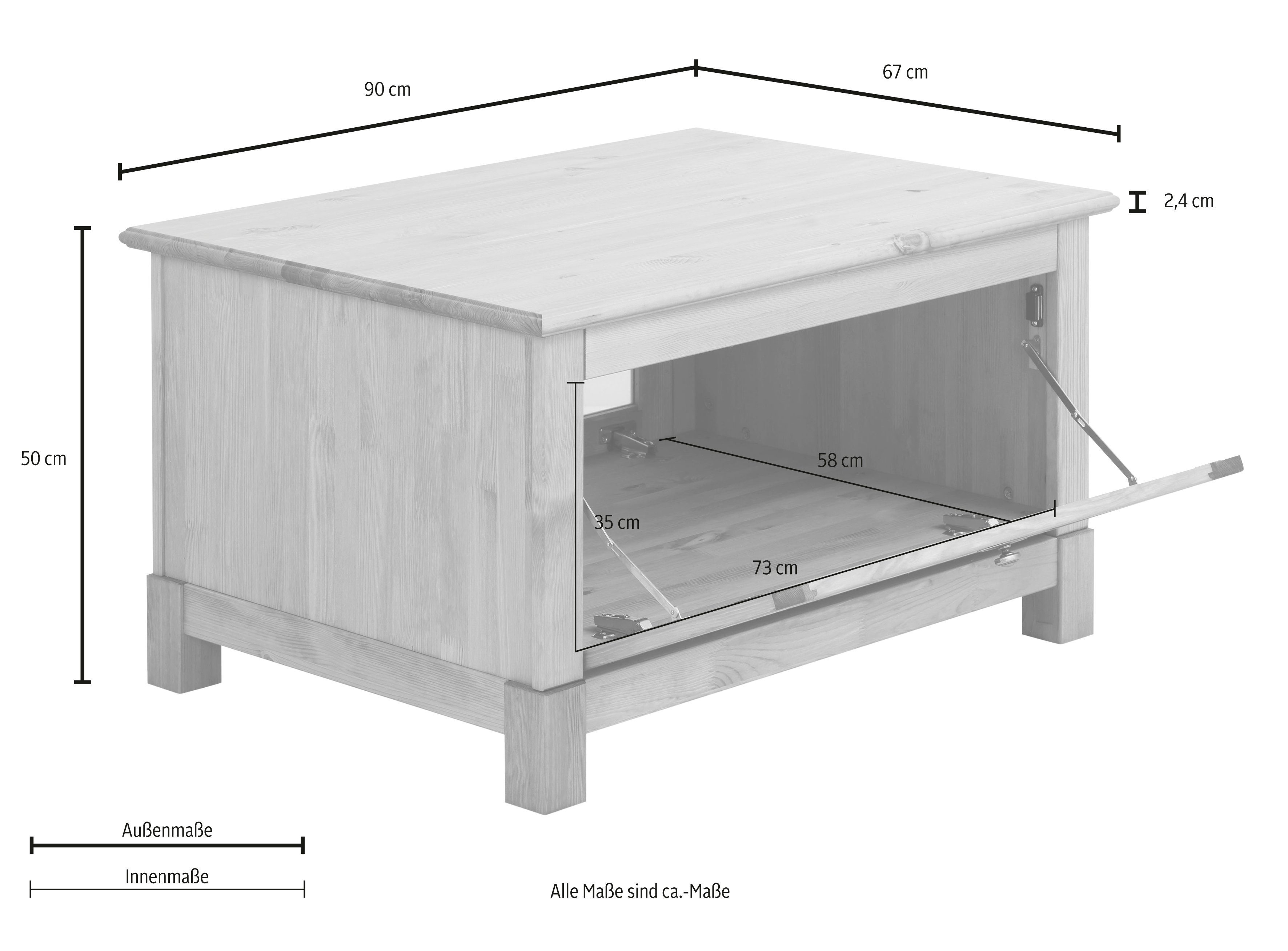 Home affaire Salontafel Rauna Breedte 90 cm.