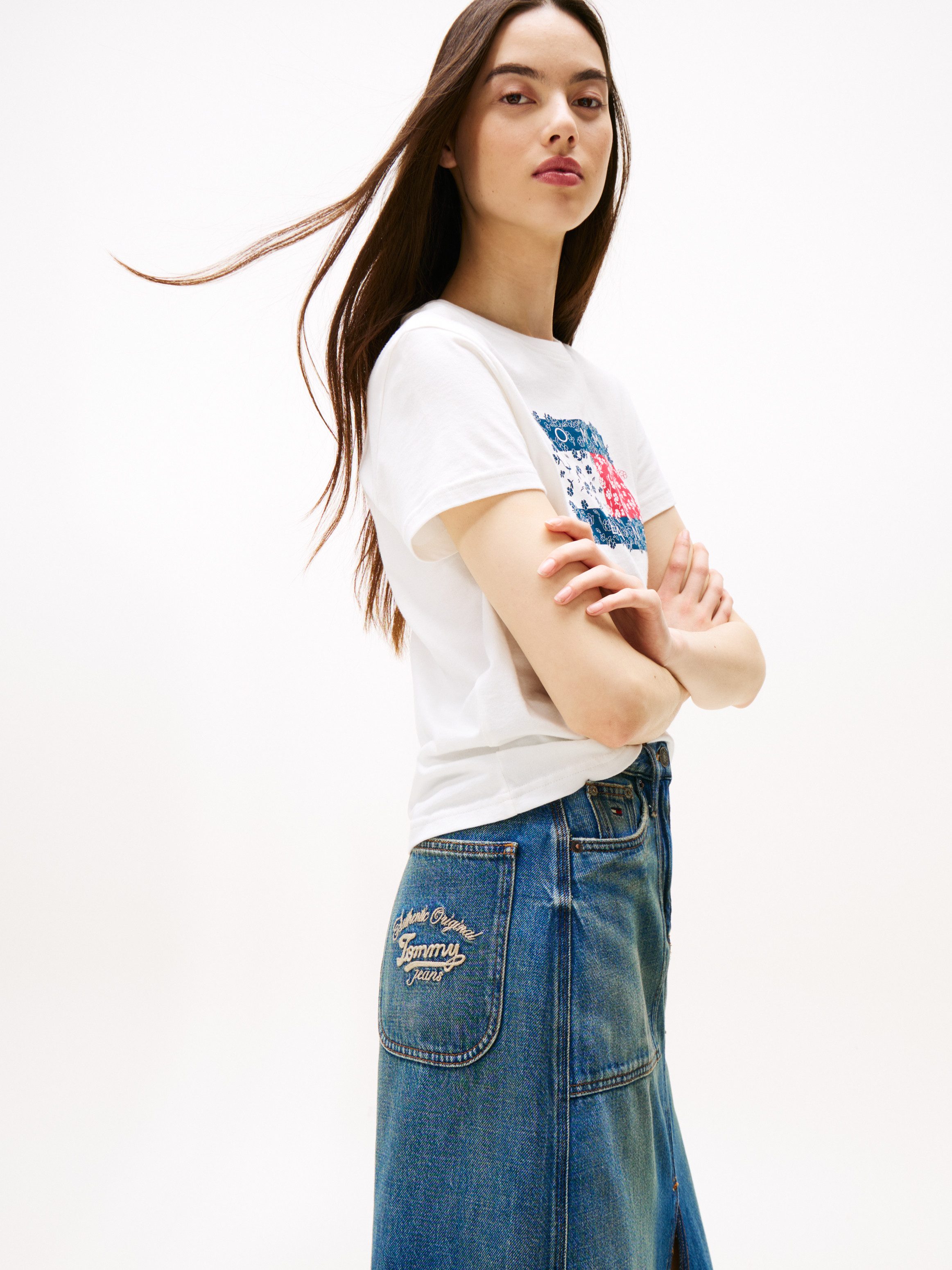TOMMY Jeans rok CLAIRE MIDI SKIRT UTILITY CI2037
