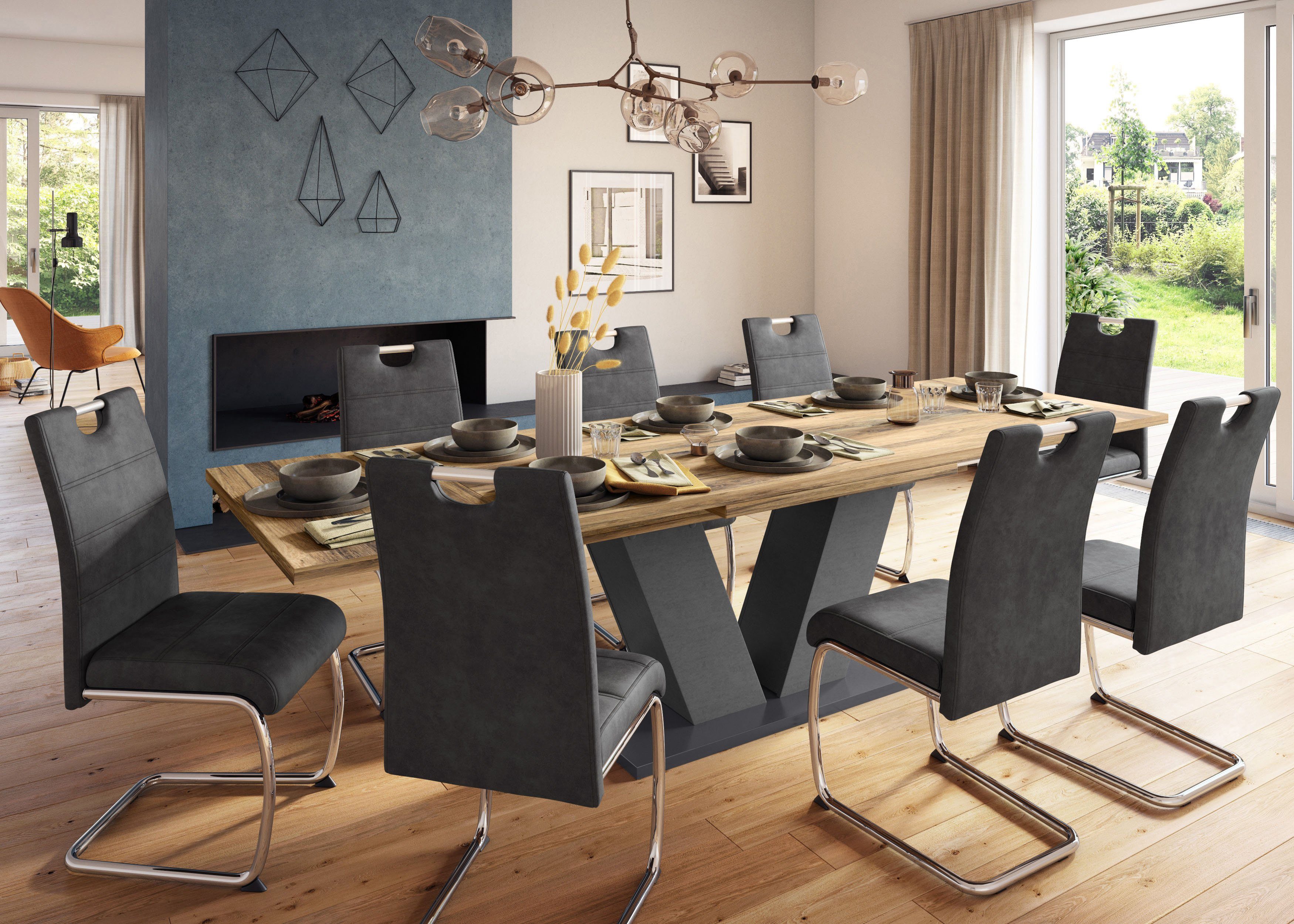 Mäusbacher Eettafel Comfort tafel TOPSELLER! Mäusbacher eettafel met V-frame en bodemplaat