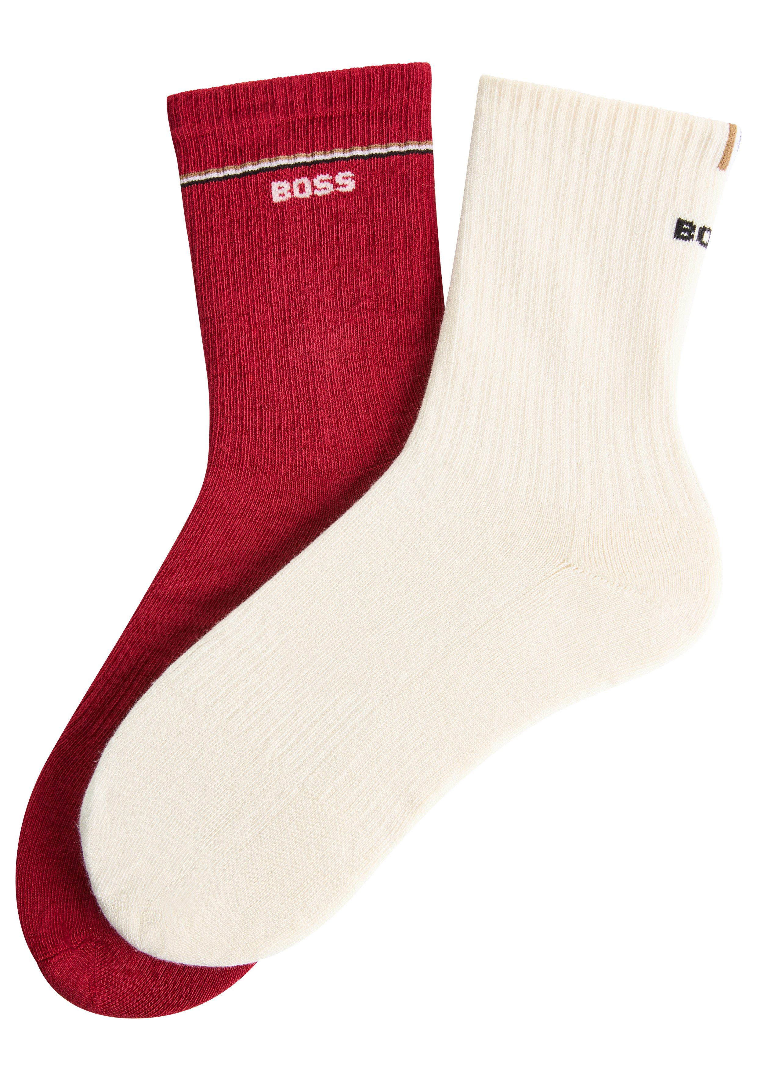 BOSS Sokken 2P QS Iconic CC W met boss logo-opdruk (set, 2 paar, 2 stuks)