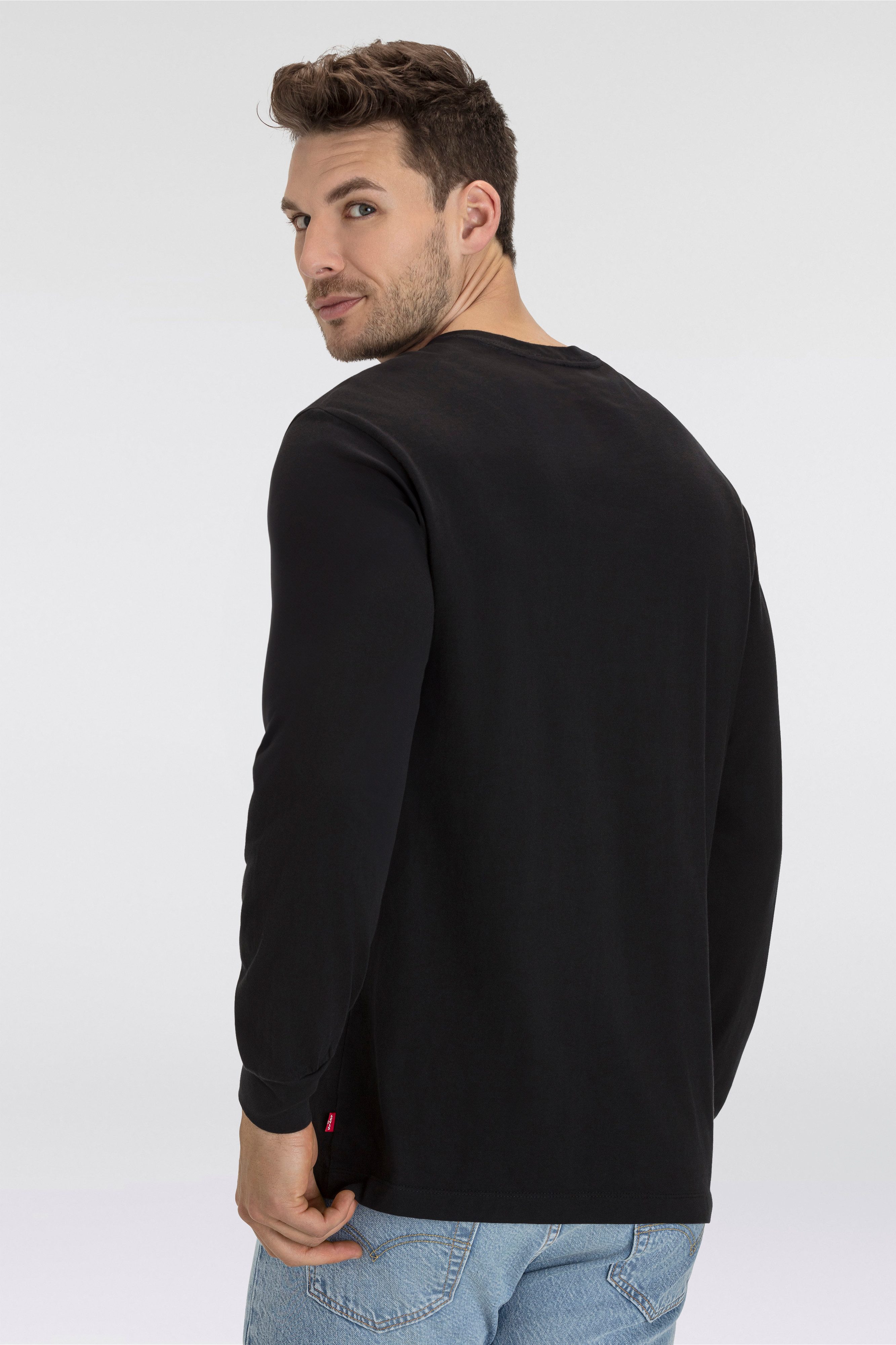 Levi's® Shirt met lange mouwen met een logo-opschrift