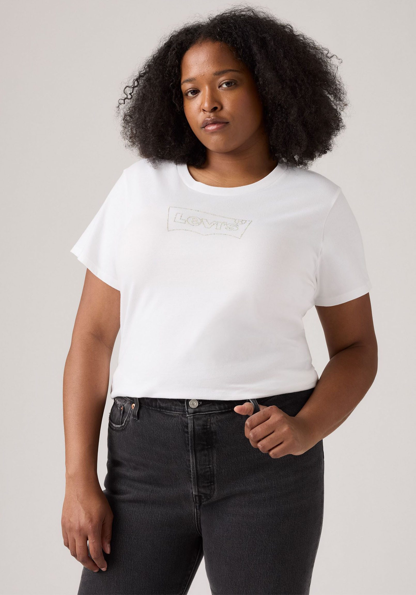 Levi's® Plus T-shirt Perfect Tee met batwing-logo
