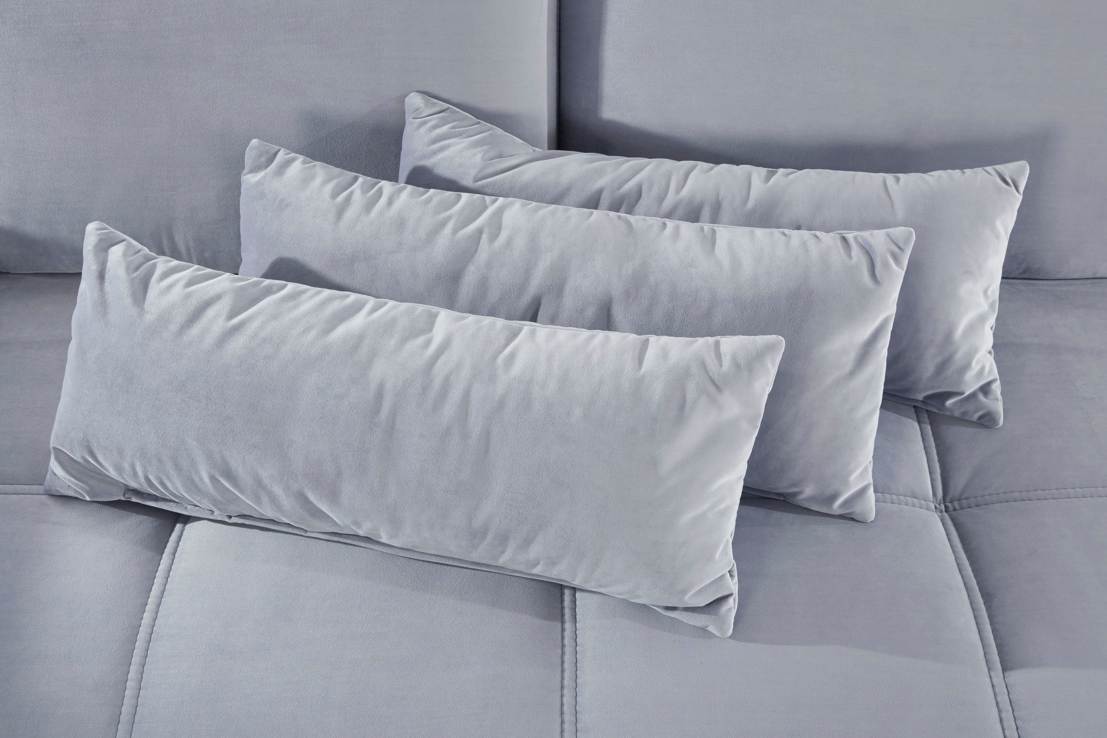 Places of Style Hoekbank Costello L-vorm, met zitdiepteverstelling, armleuningverstelling en