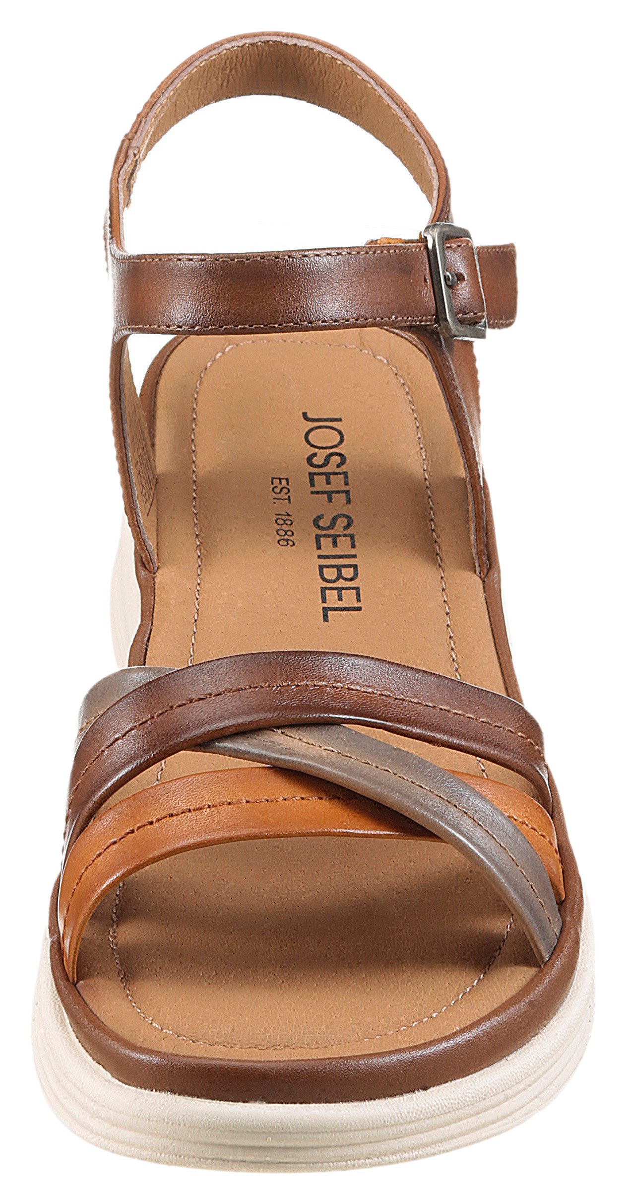 Josef Seibel Sandalen Sevran 02 , plateausandaal, wedgesandaal met modieuze kruisbandage